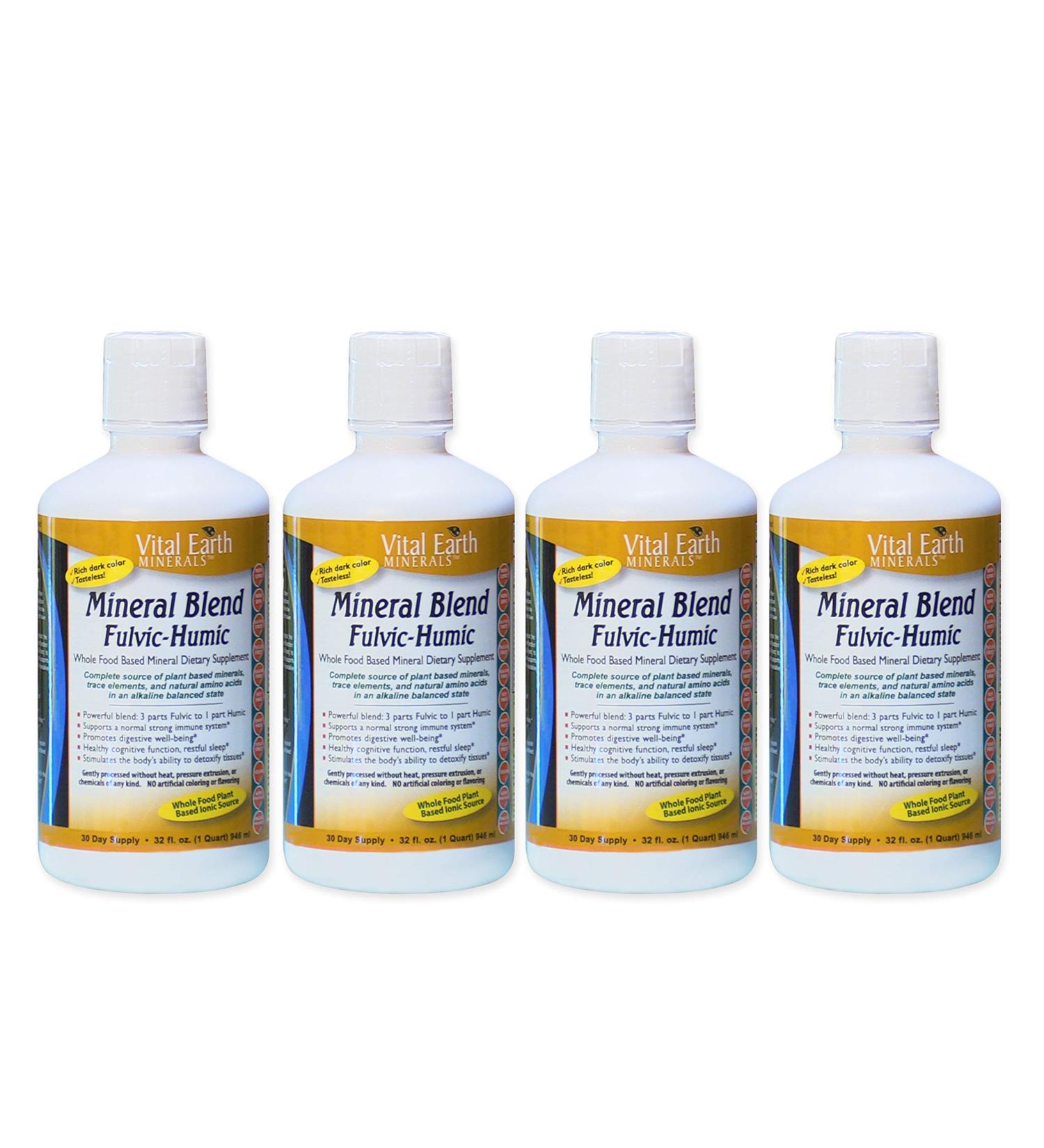 Mineral Blend Fulvic-Humic - Vegan Ionic Trace Mineral Supplement | Whole Food Plant-Based Multimineral by Vital Earth Minerals - Buy Online on GoSupps.com
