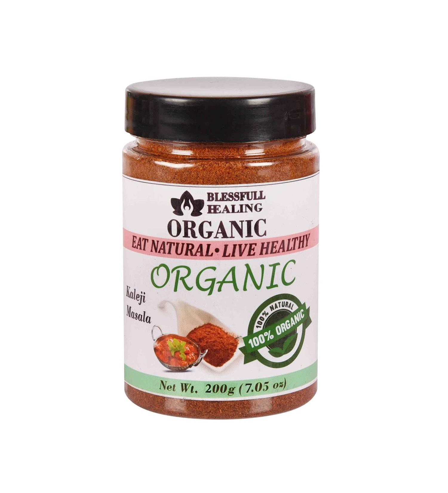 Blessfull Healing Organic Kaleji Masala 200 Gram Airtight Container (Packing May Vary) 200 Gram 7.05 oz - Buy Online on GoSupps.com