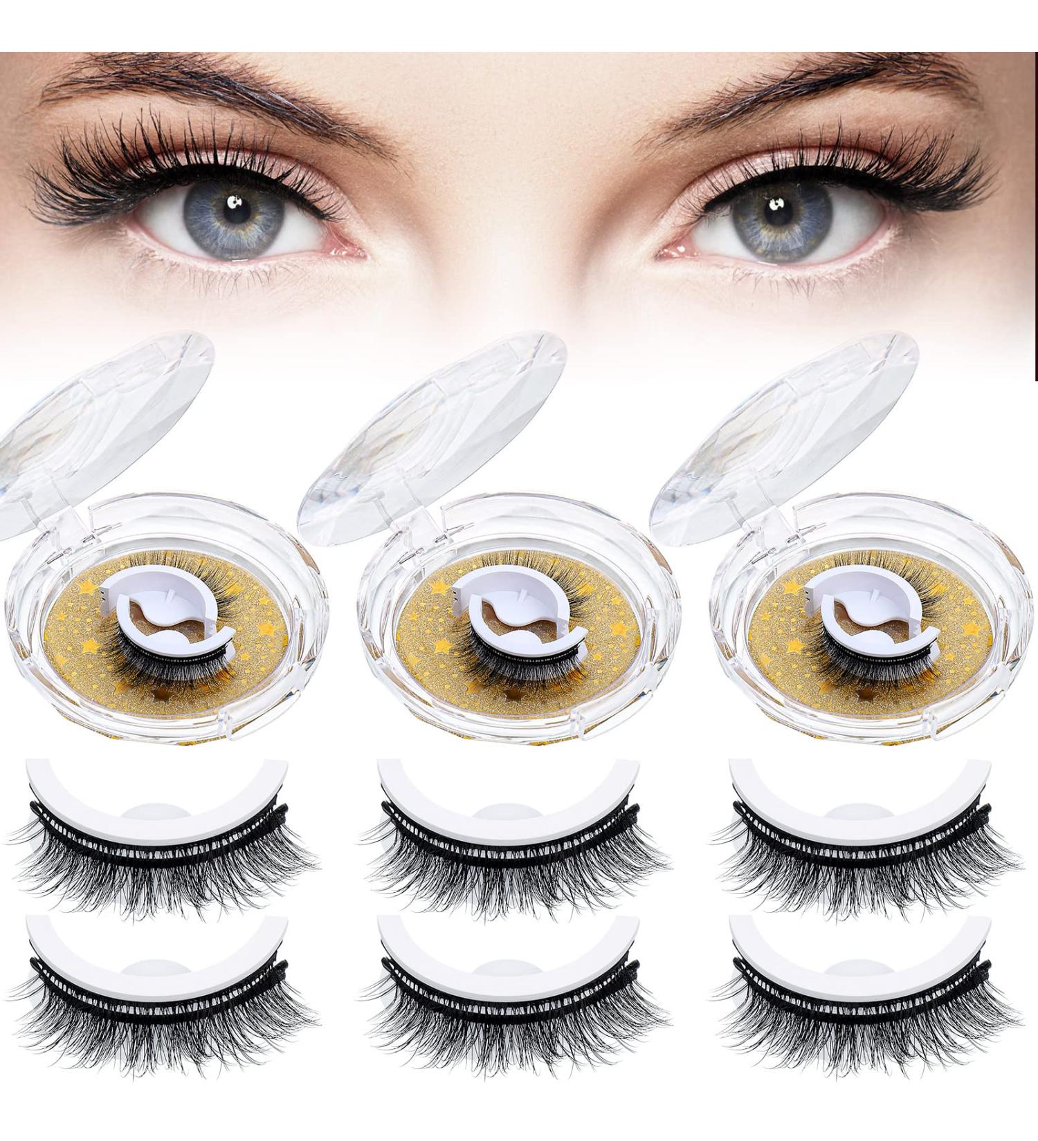 Loopeer 6 Pairs Reusable Self Adhesive Natural Look False Eyelashes - No Glue Needed, Lashes Extension for Women Girls - Buy Online on GoSupps.com