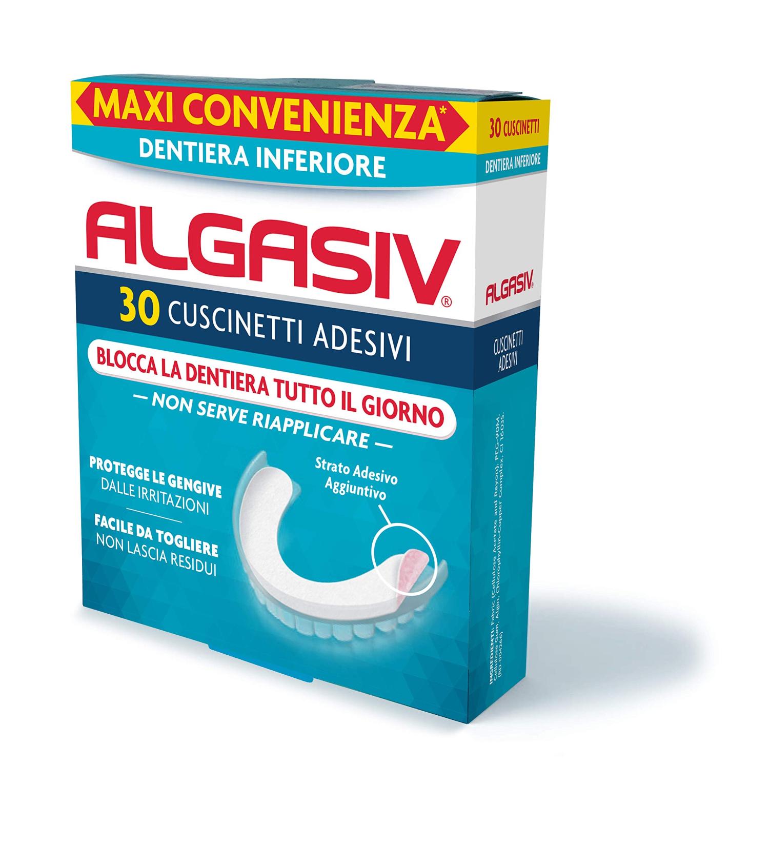 Algasiv Sticker for Lower Dental Prostheses - 30 Premium Adhesive Stickers for Secure Fit | International Shipping Available - Buy Online on GoSupps.com