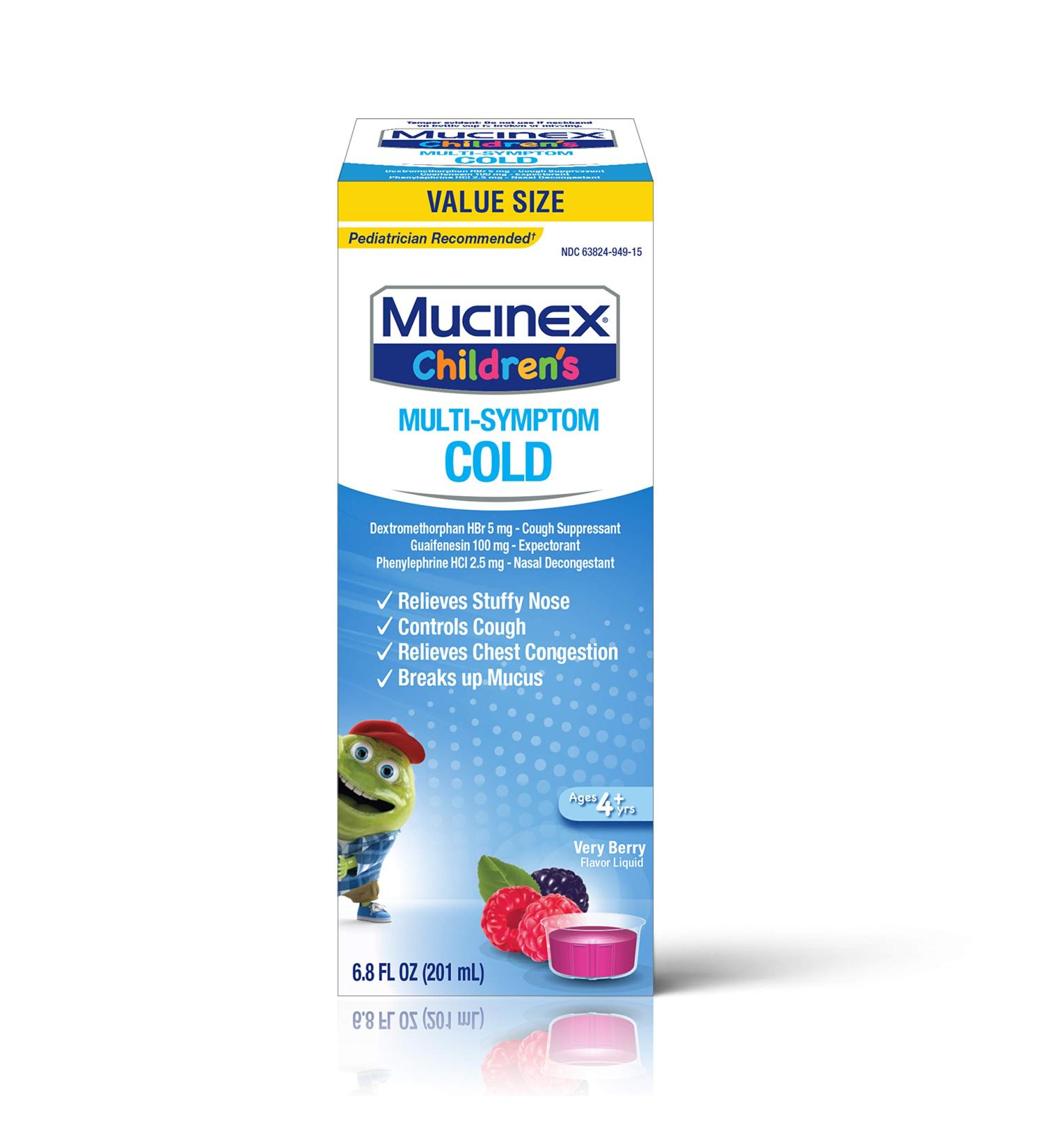 Mucinex Children's Multi-Symptom Cold Liquid - Very Berry - 6.8 Fl Oz - Buy Online on GoSupps.com