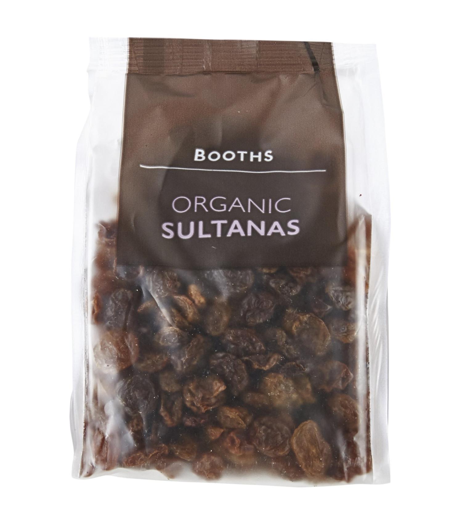 Booths Organic Sultanas 250g - Buy Online on GoSupps.com