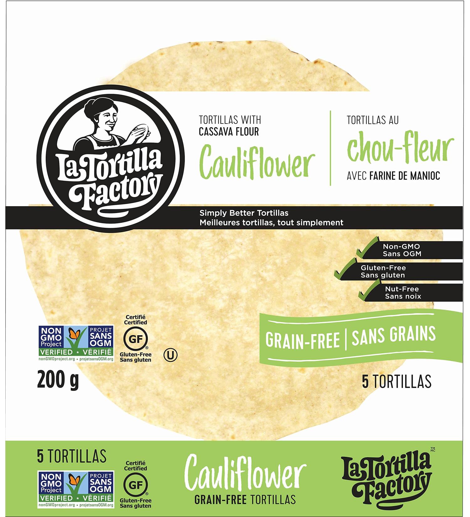 La Tortilla Factory Cauliflower Tortillas 5 Count (Pack of 1) - Buy Online on GoSupps.com