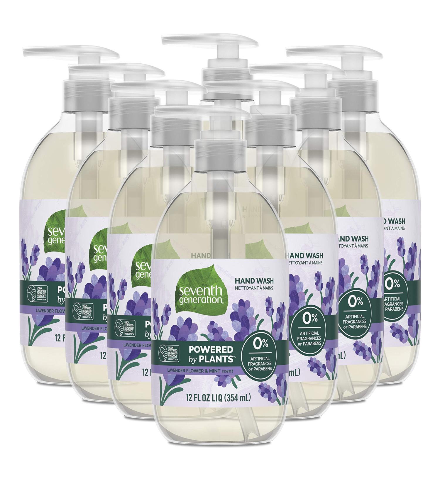 Seventh Generation Hand Soap - Lavender & Mint, 12 oz, 8-Pack | Eco-Friendly & Natural Cleaning - Buy Online on GoSupps.com