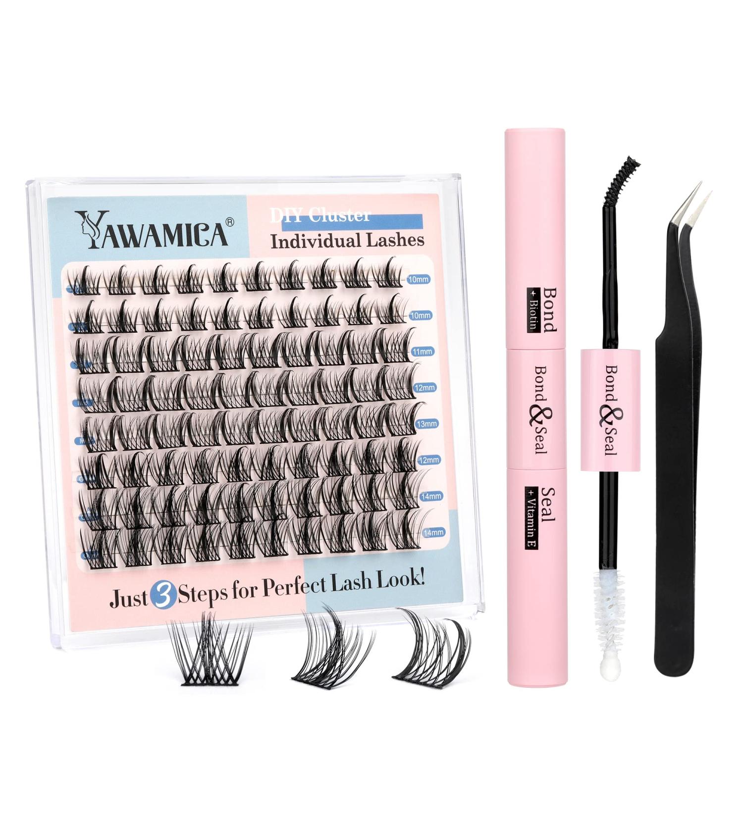 DIY Lash Extension Kit - 80 Pcs Lash Clusters with Strong Hold Bond and Seal - Eyelash Extensions Kit for Self Application at Home - Buy Online on GoSupps.com