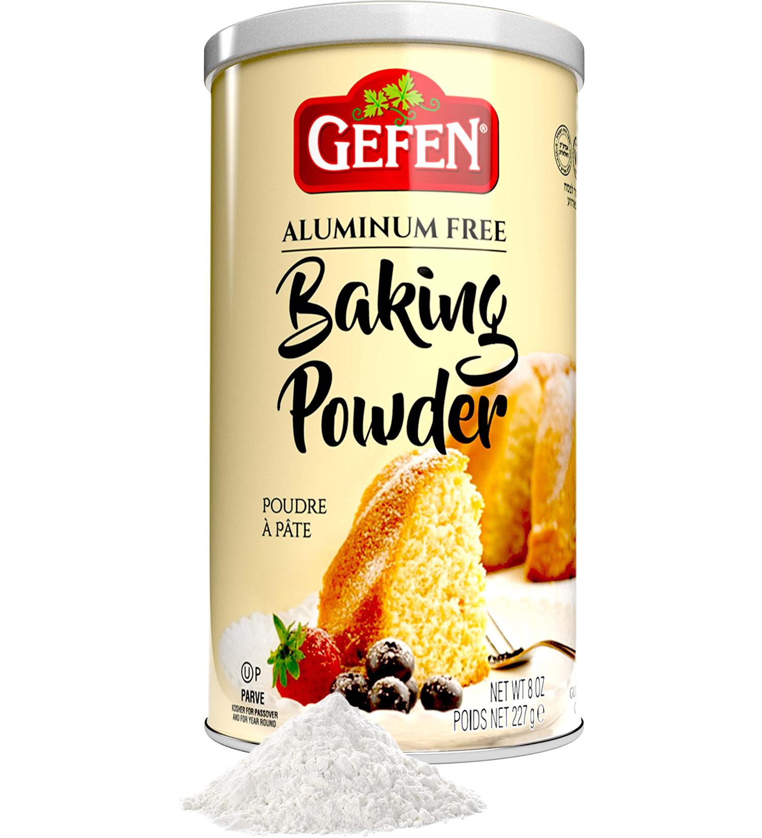 Gefen Baking Powder 8oz | Gluten Free, Aluminum Free, Cornstarch Free | Resealable Container - Buy Online on GoSupps.com