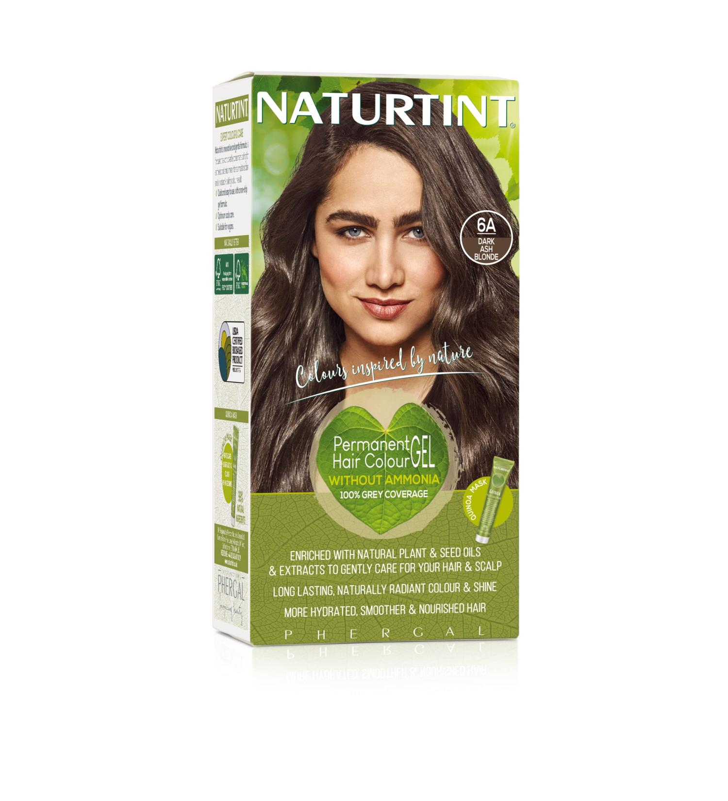 Naturtint Permanent Hair Color 6A Dark Ash Blonde - Ammonia-Free, Vegan, Cruelty-Free | Up to 100% Gray Coverage | Long-Lasting Results - Buy Online on GoSupps.com