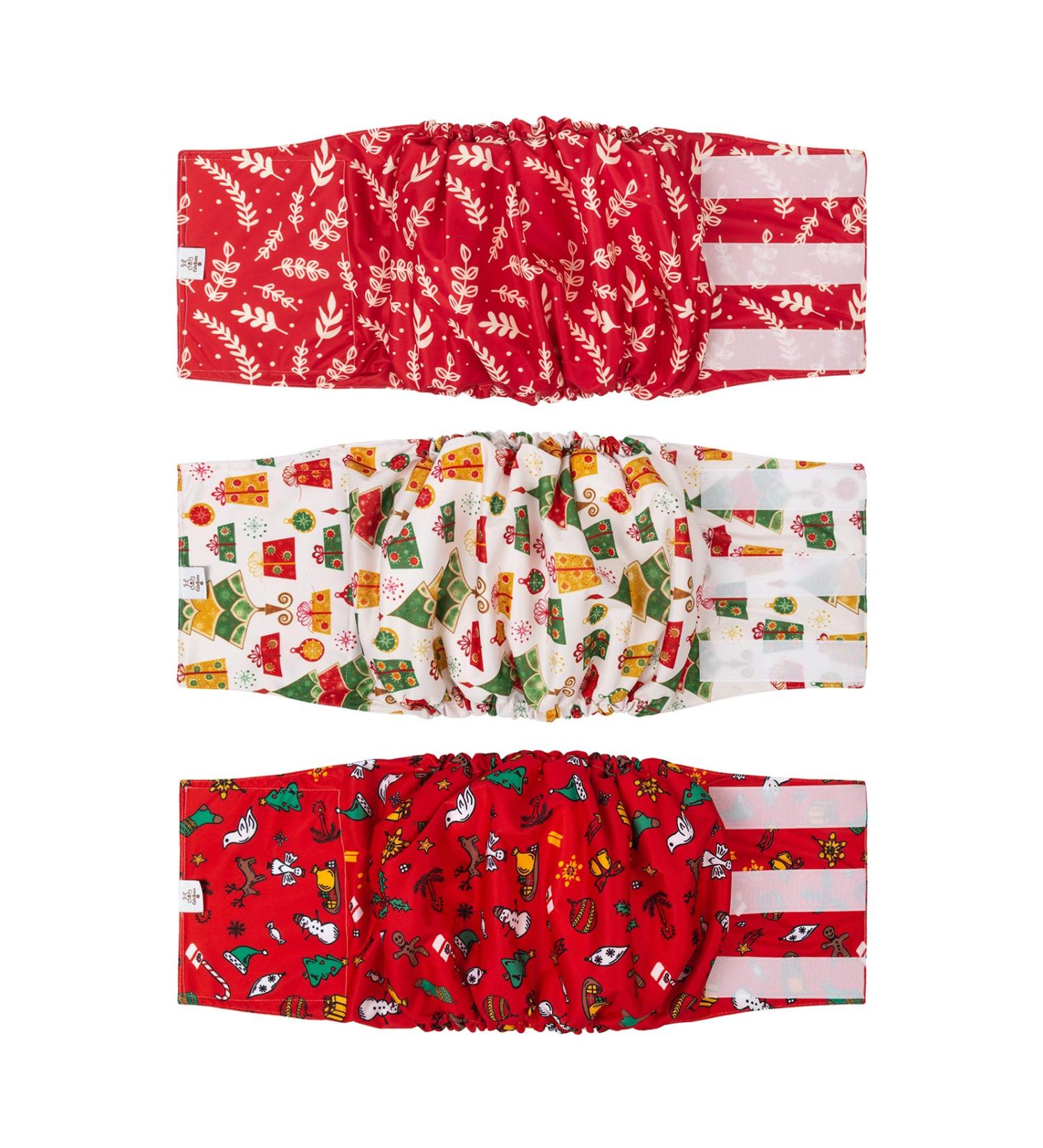 Buy Cutebone Male Washable Dog Diapers - 3 Piece Reusable Belly Bands for XL Dogs | High-Suction Flexible Velcro Fastener | Perfect Christmas Gift! - Buy Online on GoSupps.com