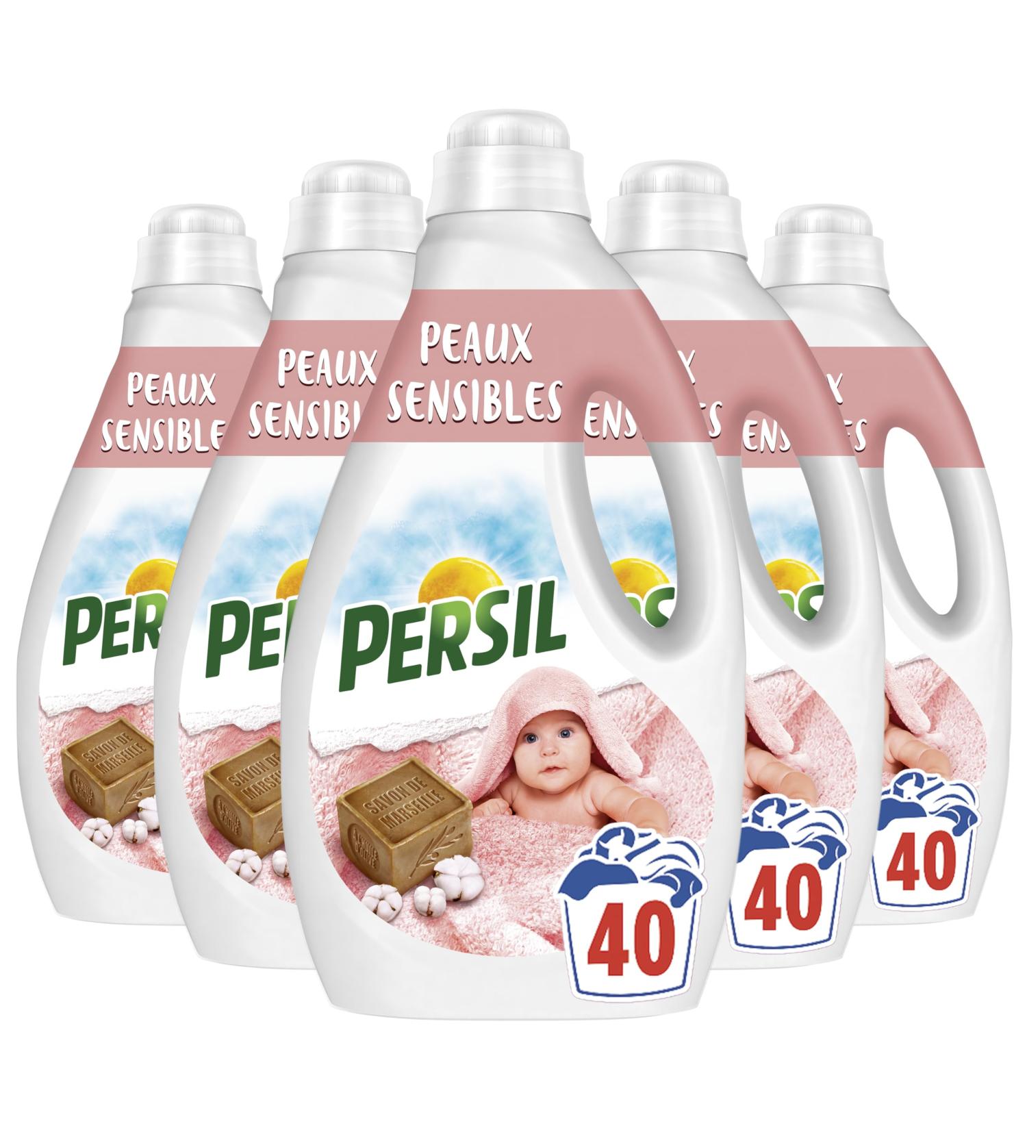 PERSIL - Hypoallergenic Liquid Detergent for Sensitive Skin - Cotton Flower Fragrance - Pack of 5 x 40 Washes - Buy Online on GoSupps.com