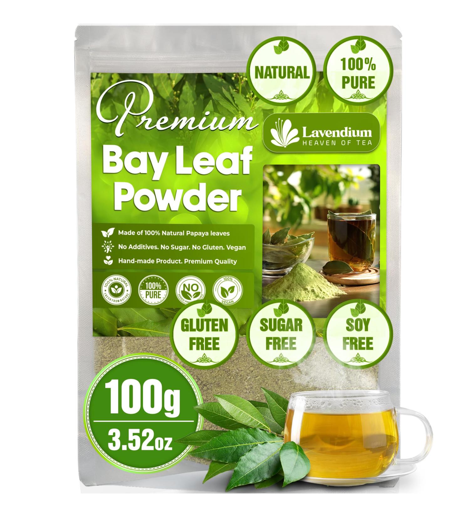 Lavendium Premium 100g (3.52oz) Bay Leaf Powder Unprocessed Ground Bay Leaves Dried 100% Natural & Pure from Bay Leaves Bay Leaf Spice No Additives No Gluten Vegan. - Buy Online on GoSupps.com