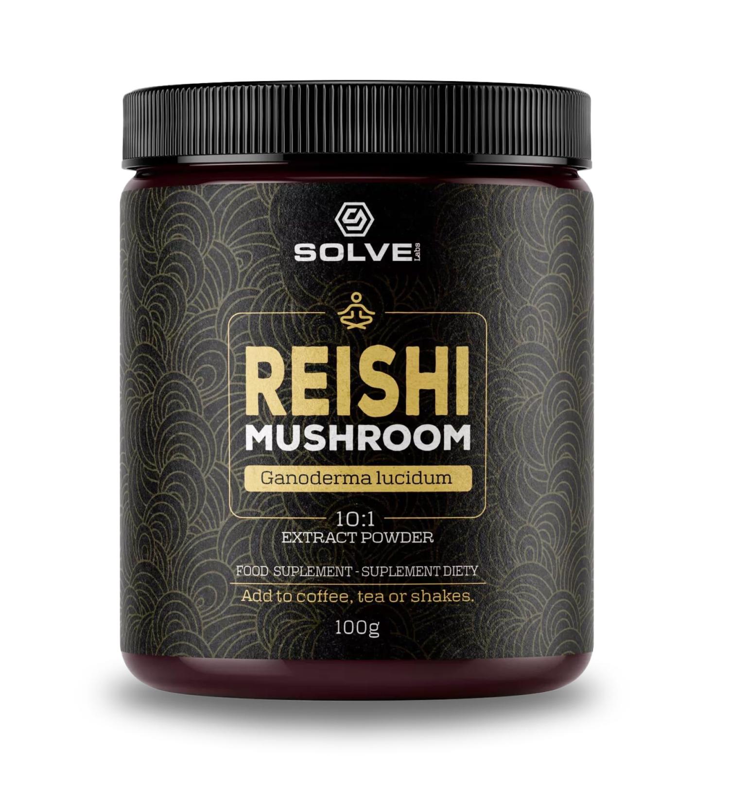 Solve Labs Premium Reishi Extract Powder 51% Beta-D-Glucans Extract 10:1 Zero Load and Additive 100G 3 Months Supply - Buy Online on GoSupps.com
