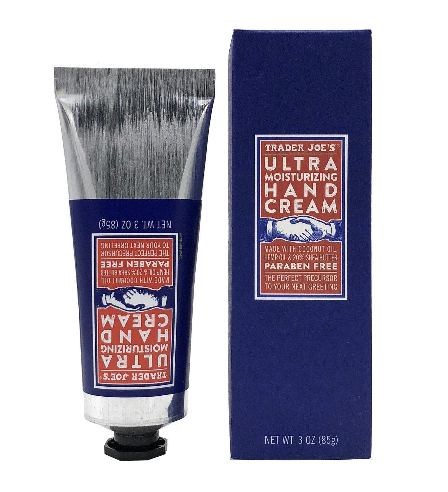 Trader Joe's Ultra Moisturizing Hand Cream - 20% Pure Shea Butter  Enriched with Hemp Seed Oil & Coconut Oil essential fatty acids  Paraben Free  skin-friendly Antioxidant Vitamins C & E  3 oz.