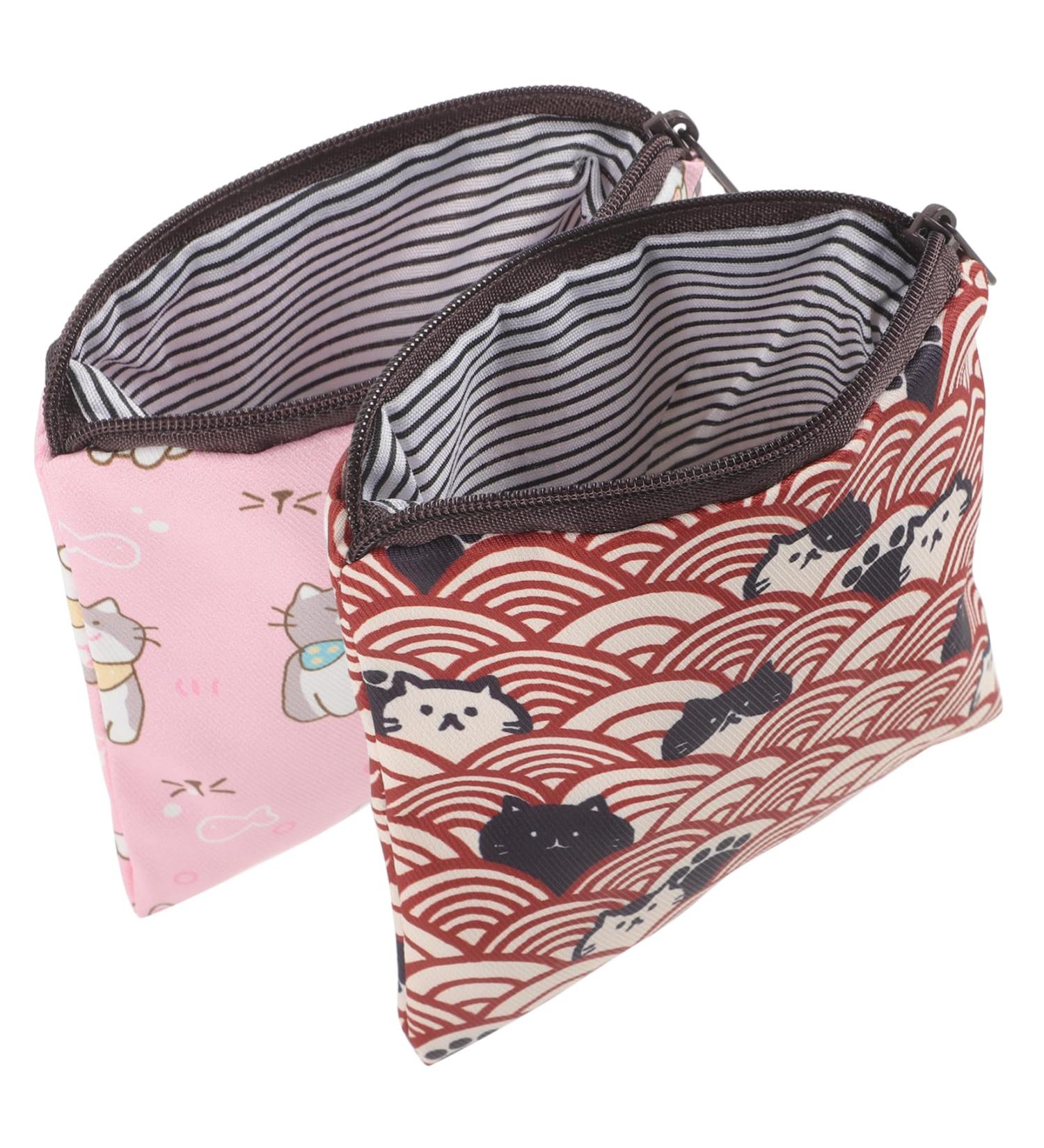 Minkissy Tampon Organizer Set - 2 Pcs Multifunctional Pocket Storage for Women | Decorative Menstrual Binding Bag - Buy Online on GoSupps.com