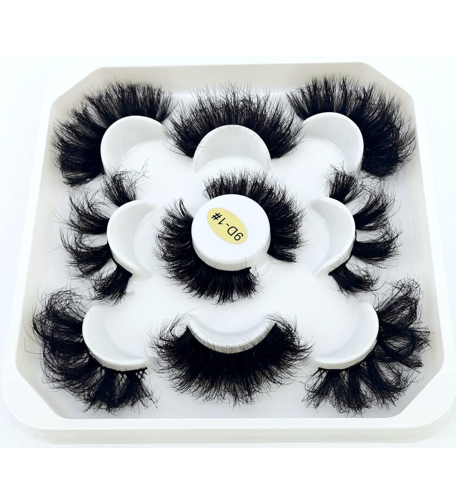 Buy 5 Pairs Mixed 8-25mm 3D Mink Lashes - Custom Natural False Eyelashes Bulk | Wholesale Faux Mink Lashes (9D01 - Buy Online on GoSupps.com