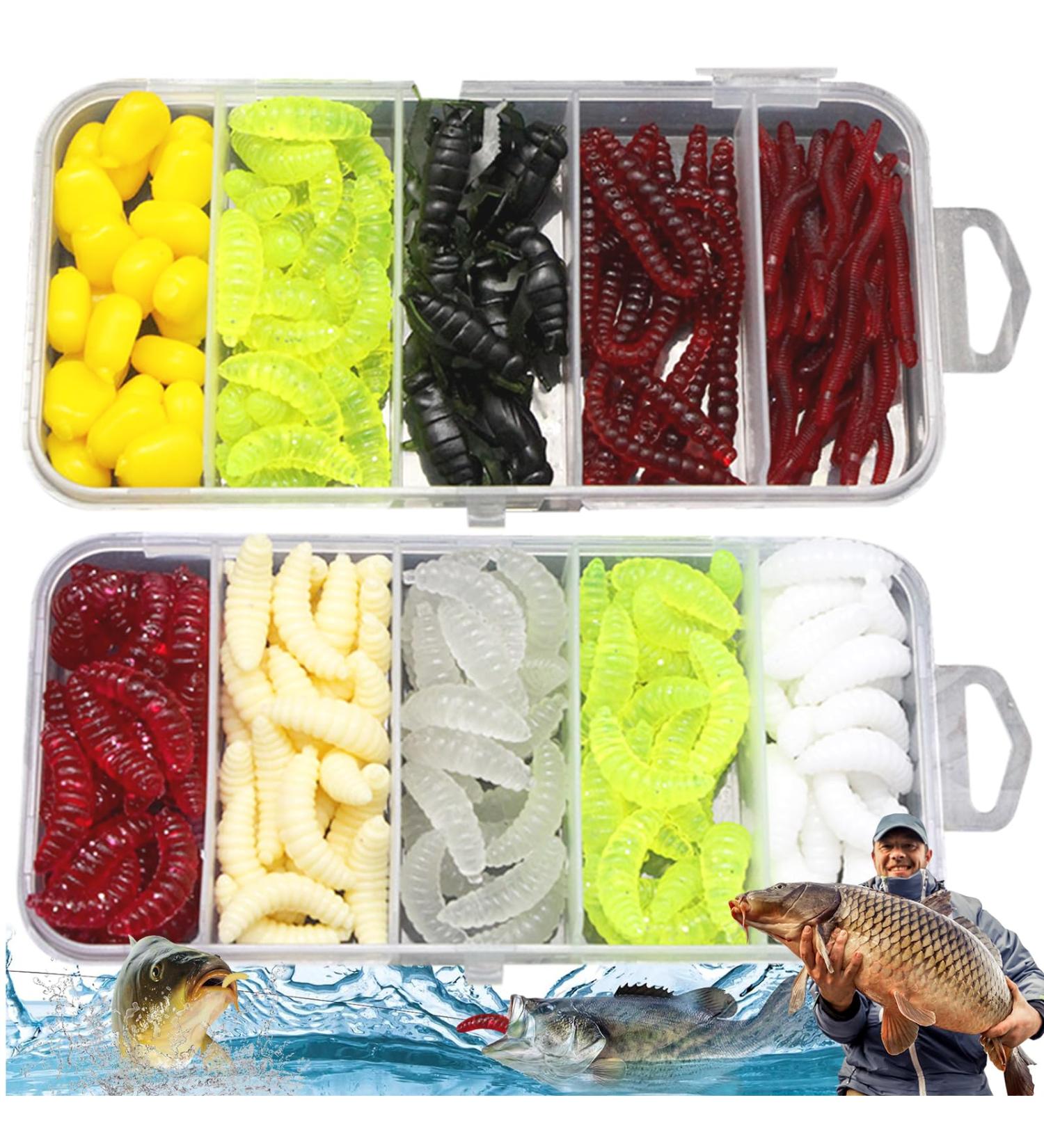 225 Pieces Premium Soft Plastic Worm Fishing Baits Set - High-Quality Trout & Angel Bait for International Shipping - Buy Online on GoSupps.com
