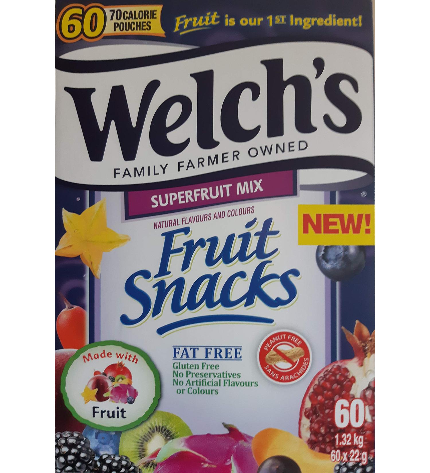 Welch's Superfruit Mix - 60 (70 Calories Pouches) - Buy Online on GoSupps.com