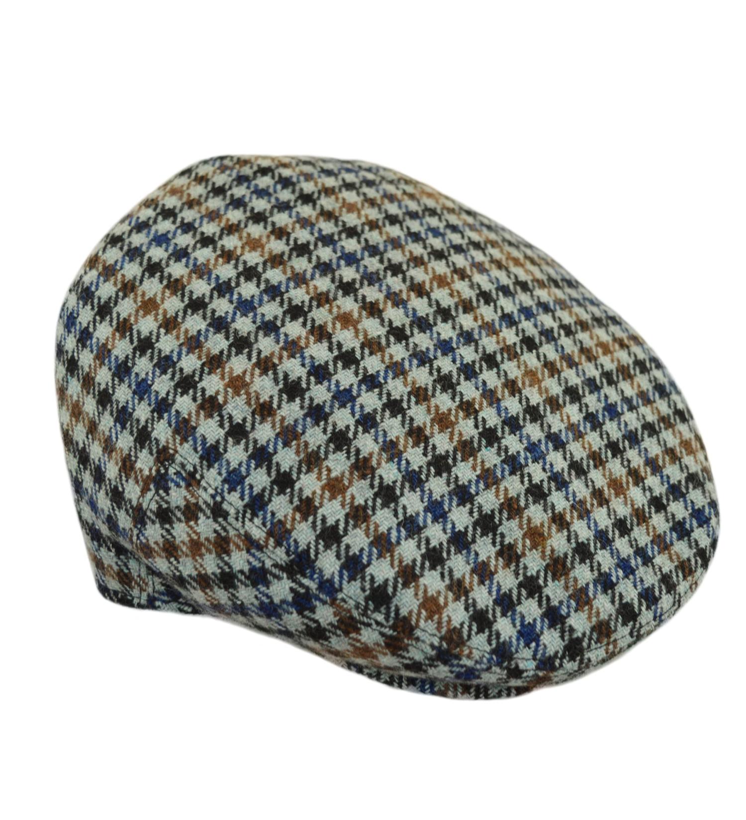 Faith & Sarah Kids Flat Cap for Boys/Girls | Tweed Herringbone or Tartan Peak Hat | Toddler & Child 2-12 Years | Blue Tweed | 8-12 Years - Buy Online on GoSupps.com