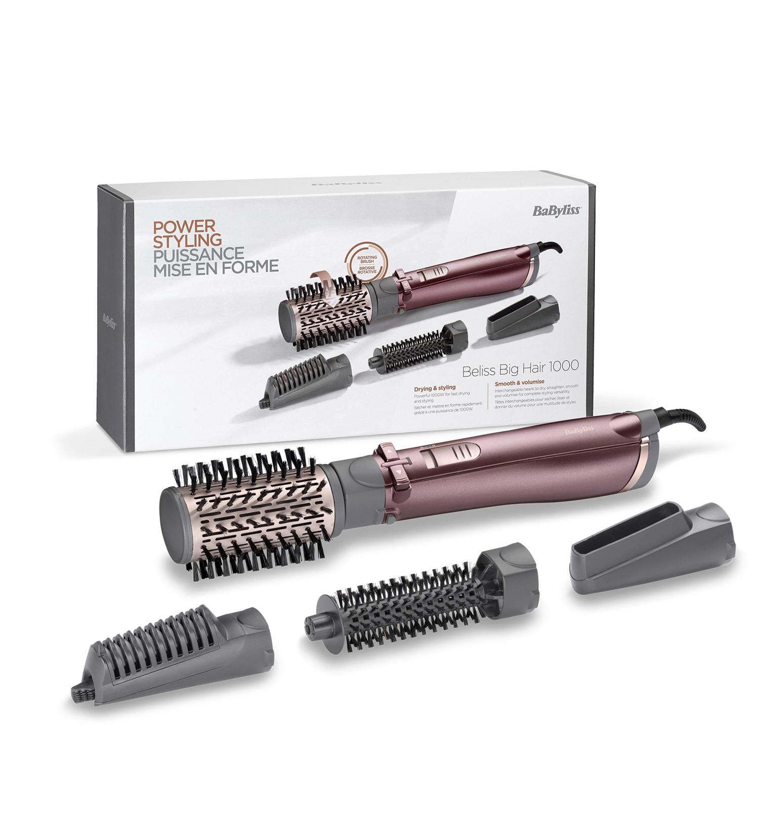 BaByliss Big Hair 1000W 4-in-1 Hot Air Styler AS960E - Grey | International Shipping Available - Buy Online on GoSupps.com