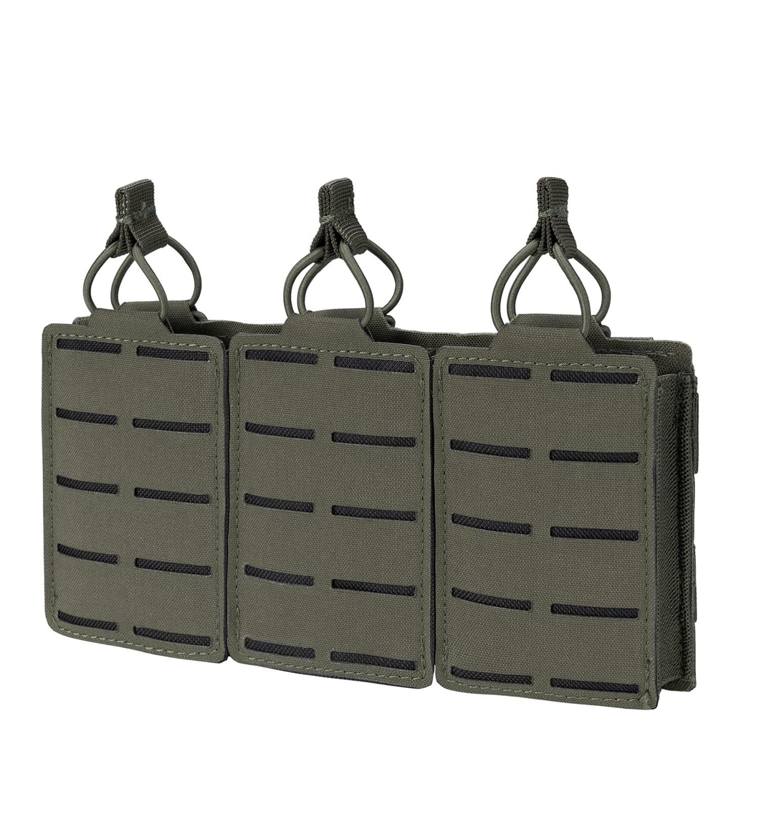 Idogear Molle Magazine Bag | Triple Tactical Magazine Pockets for M4 M14 M16 AR-15 5.56mm - Ranger Green - Buy Online on GoSupps.com