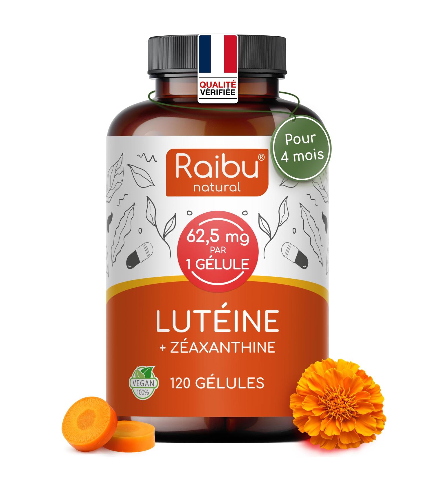 Compl ment Alimentaire pour les Yeux - Lut ine 50 mg + Z axanthine 12 5 mg - 120 G lules Traitement de 4 mois - Avec Vitamine A & B2 - Extrait Naturel de Tag tes V gan et Sans Gluten - Buy Online on GoSupps.com