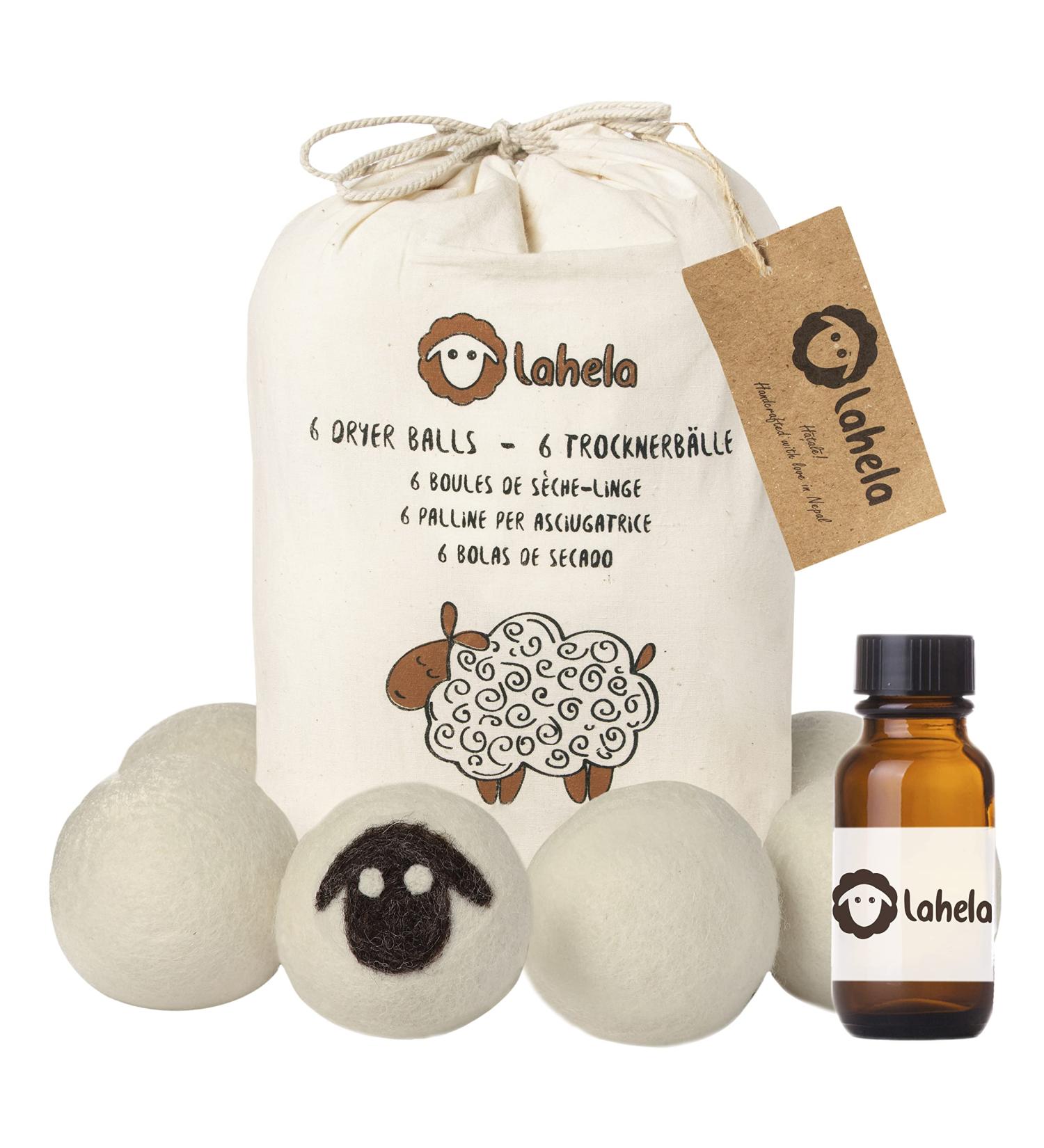 Buy Lahela XXL Dryer Balls (8cm) - 6 Pack with Lavender Oil - T V Certified 100% New Zealand Wool for Soft Fresh Laundry & Energy Savings - Buy Online on GoSupps.com