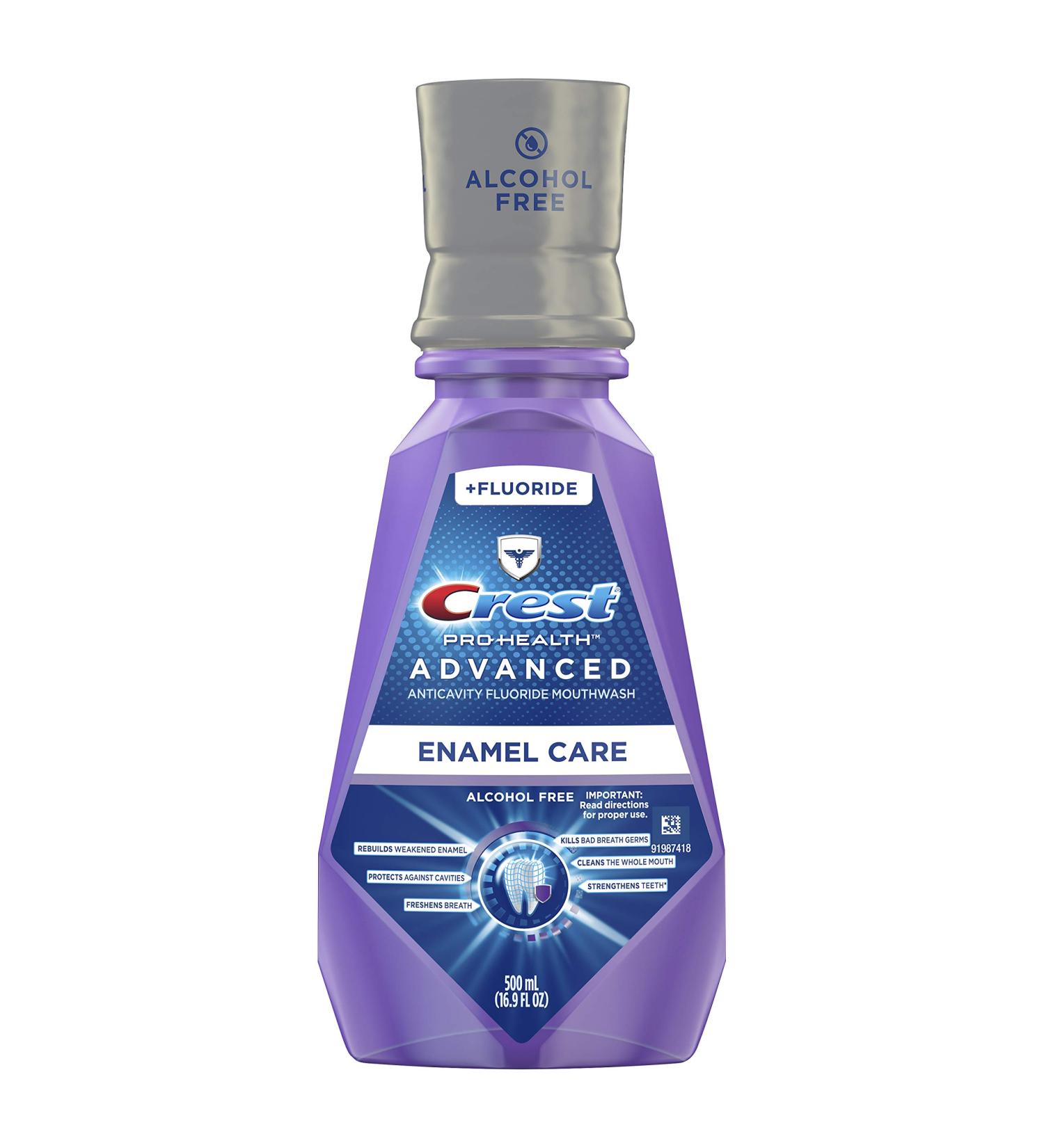 Crest Pro Health Advanced Enamel Care Mouthwash 16.9 oz - Alcohol Free, Fluoride Formula - Buy Online on GoSupps.com