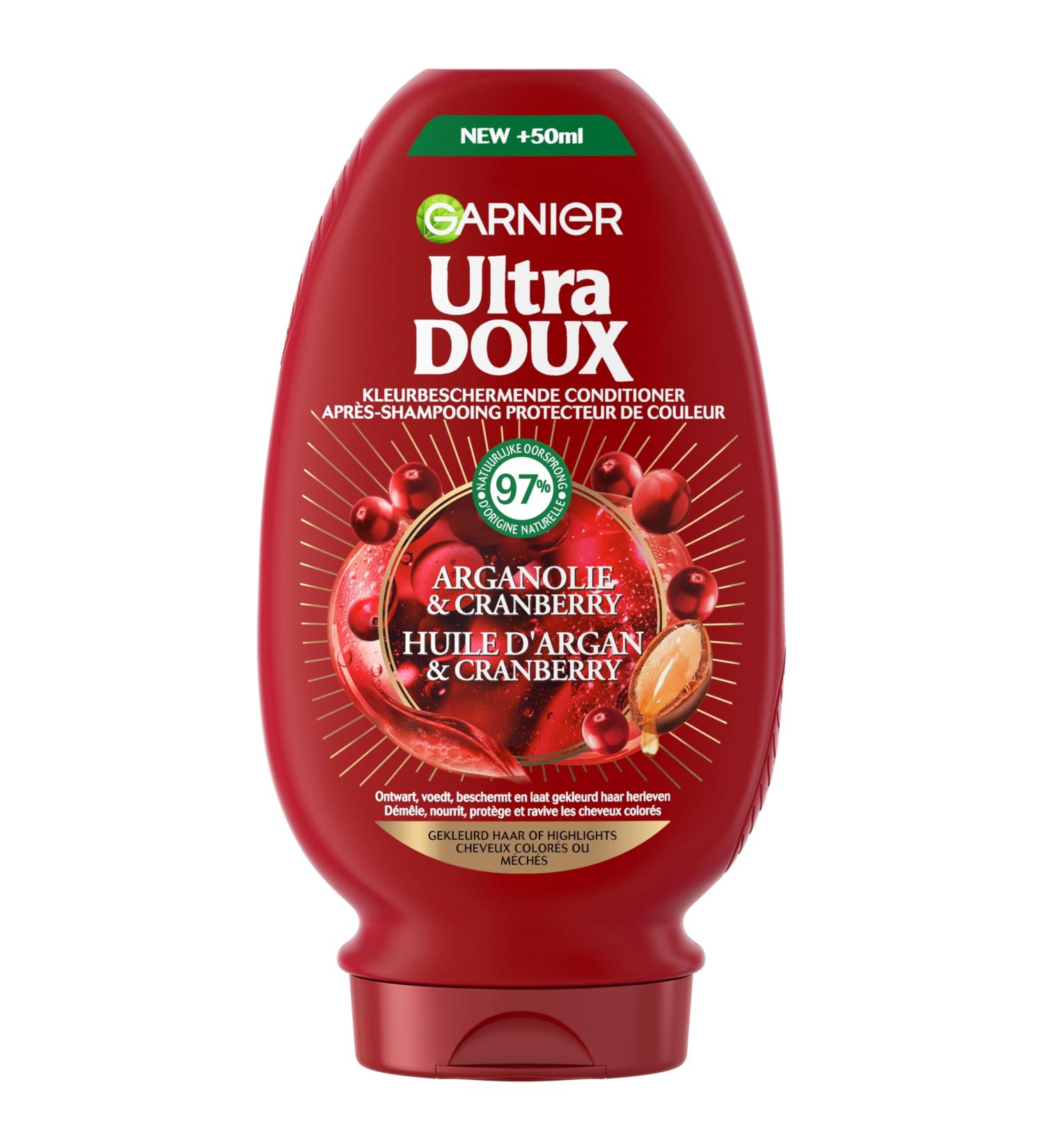 Garnier Garnier Ultra Soft - Color Protecting Conditioner - Argan Oil & Cranberry - Colored Hair or Wicks - 250 ml