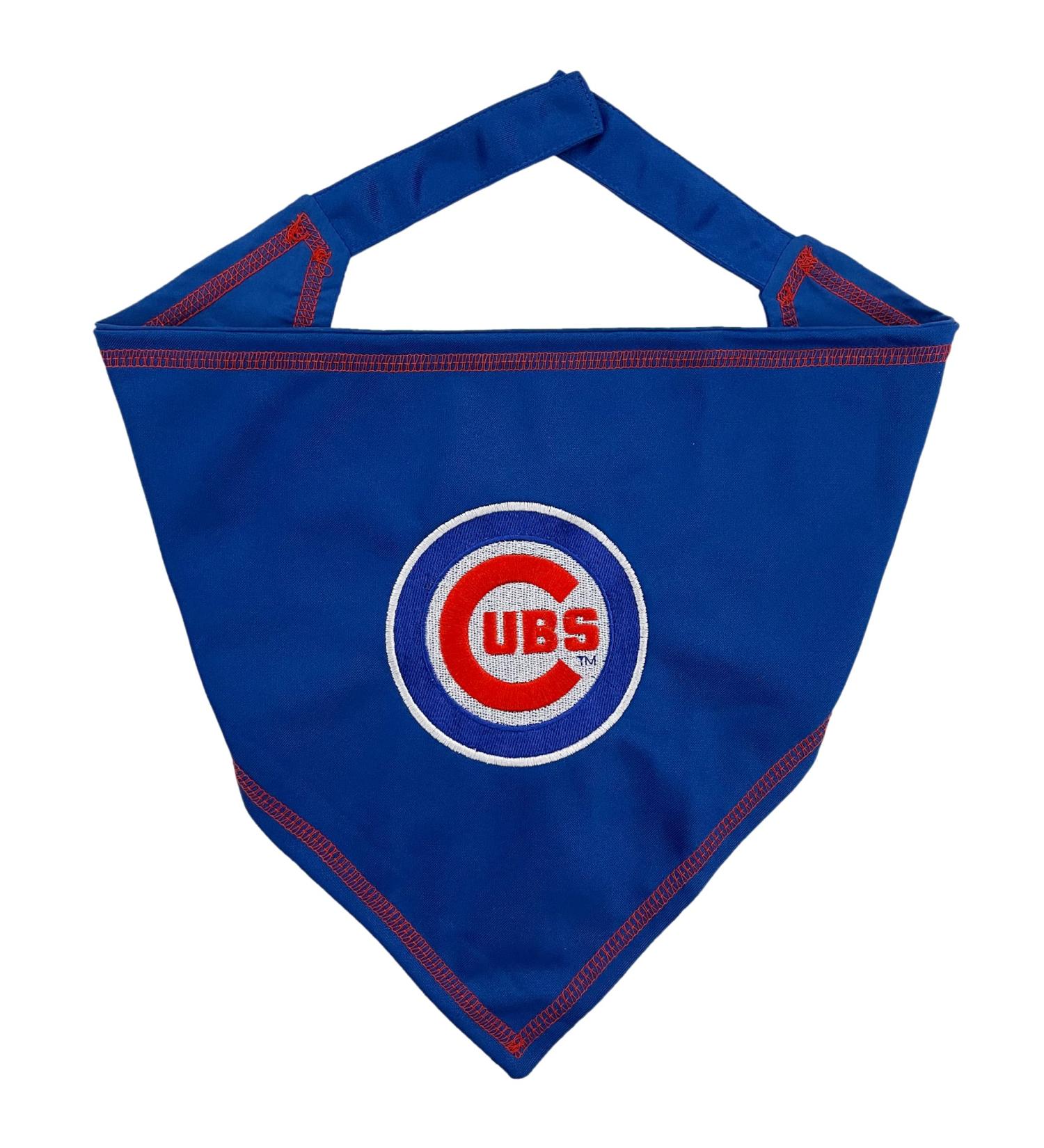Pets First MLB Chicago Cubs TIE Bandana, Small/Medium. Dog Bandana Scarf Bib for Pet Cat Dog. The Ultimate Game-Day, Party Bandanna (CUB-3550-S-M) Small/Medium Team Color