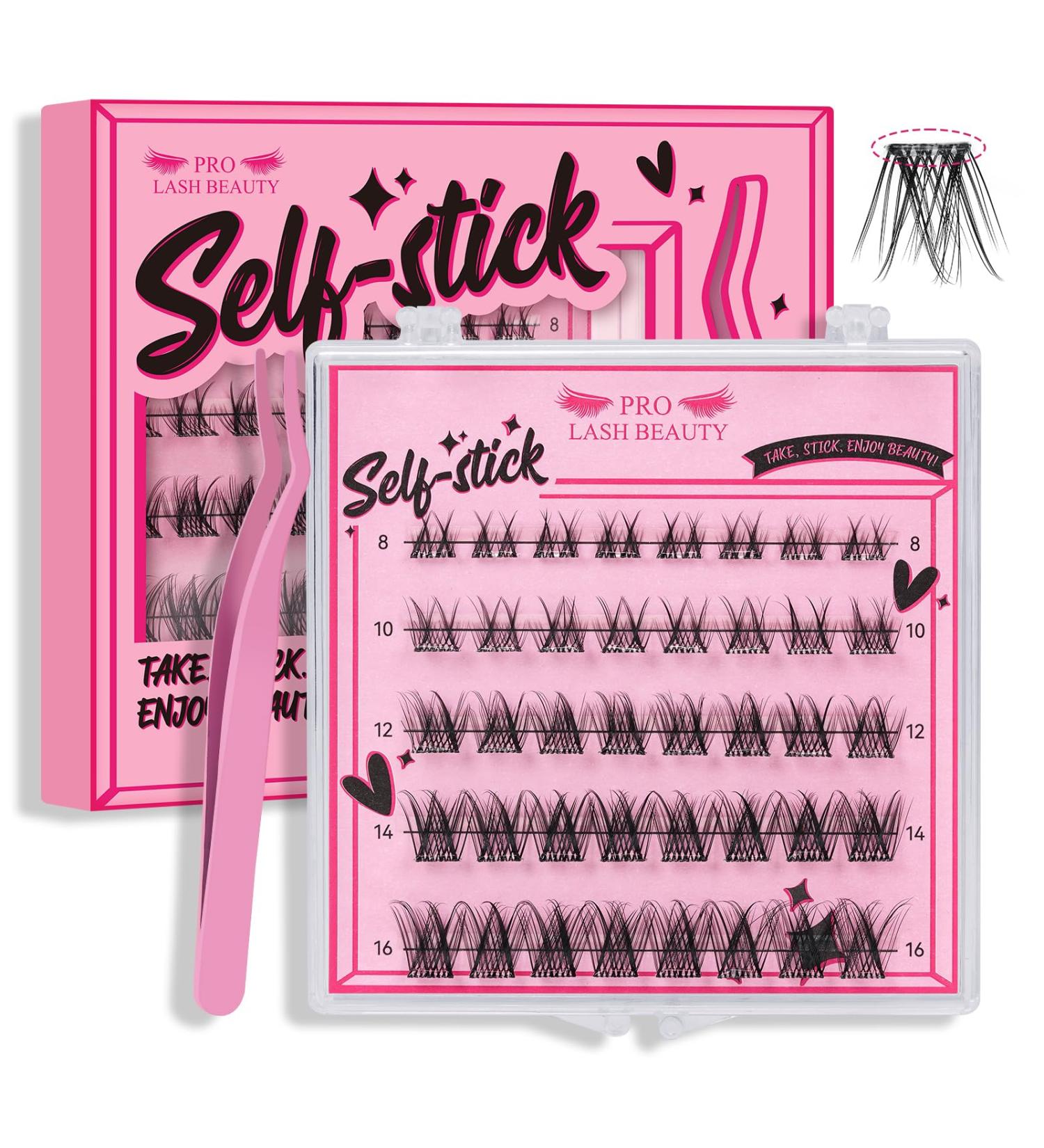 Self Adhesive Eyelashes 40pcs - Reusable No Glue Lash Clusters - Jasmine D-8-16mix - Buy Online on GoSupps.com