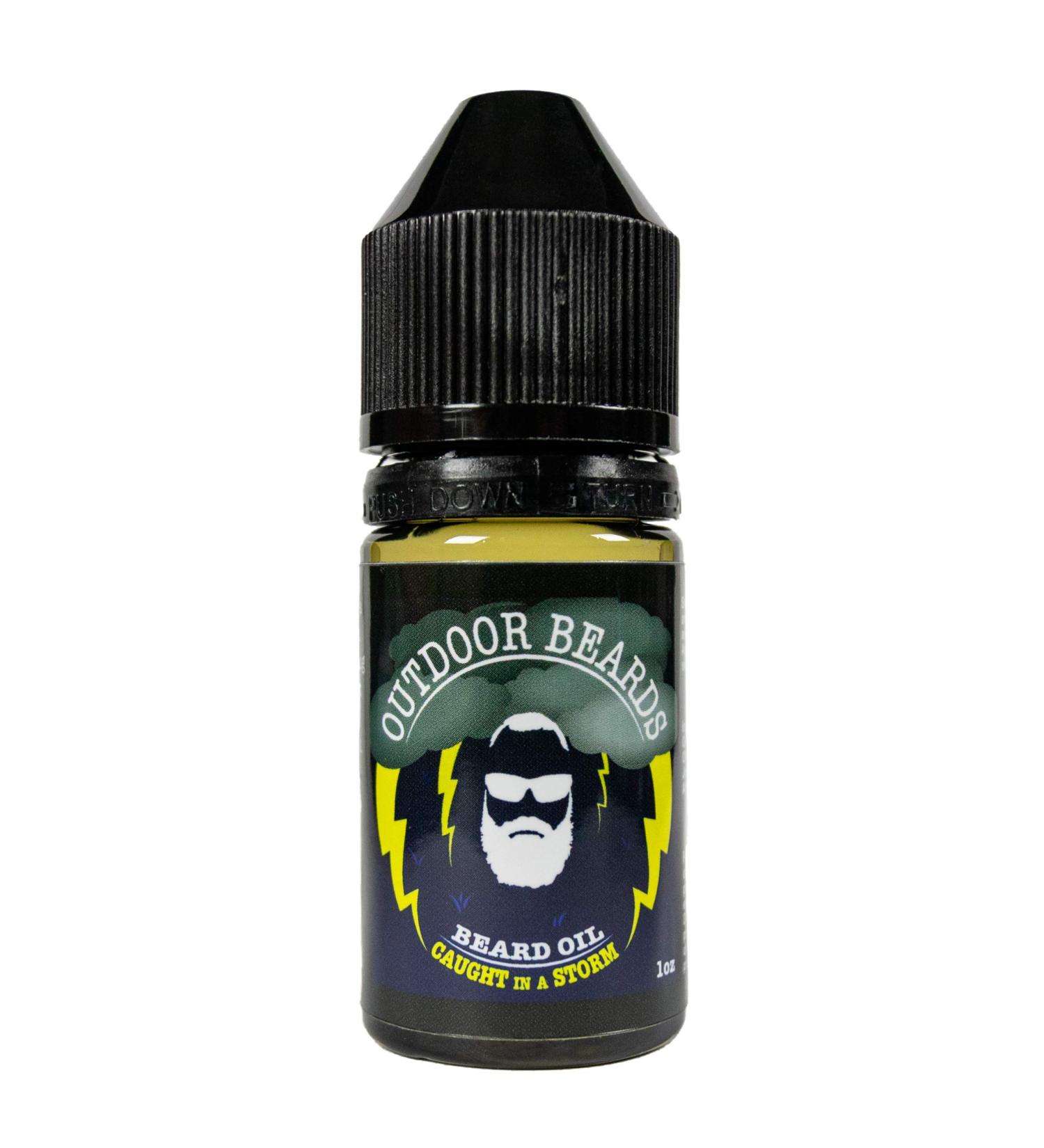 1 oz Beard Oil | Infused Beard Oil to Support Beard Softness & Beard Growth | Naturally Scented Oil for Beard Care | Daily Use Beard Oil (Caught in a Storm)