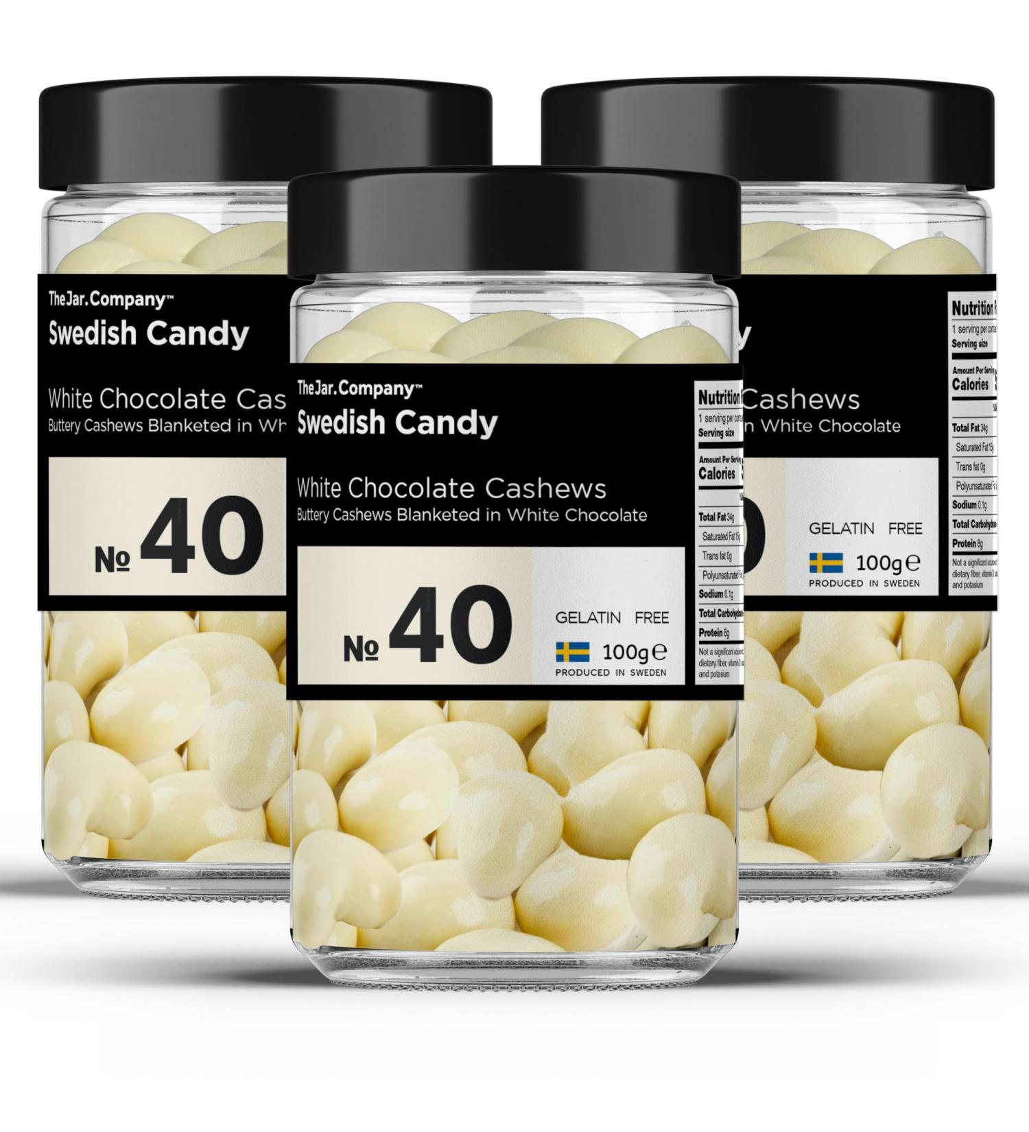 TheJar.Company - Swedish Candy - 40 - White Chocolate Cashews