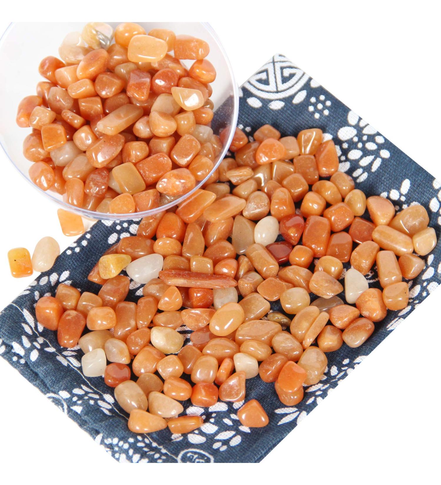 500g Red Aventurine Stones - Mini Gemstone Chips & Healing Crystals in Gift Box | International Shipping Available - Buy Online on GoSupps.com