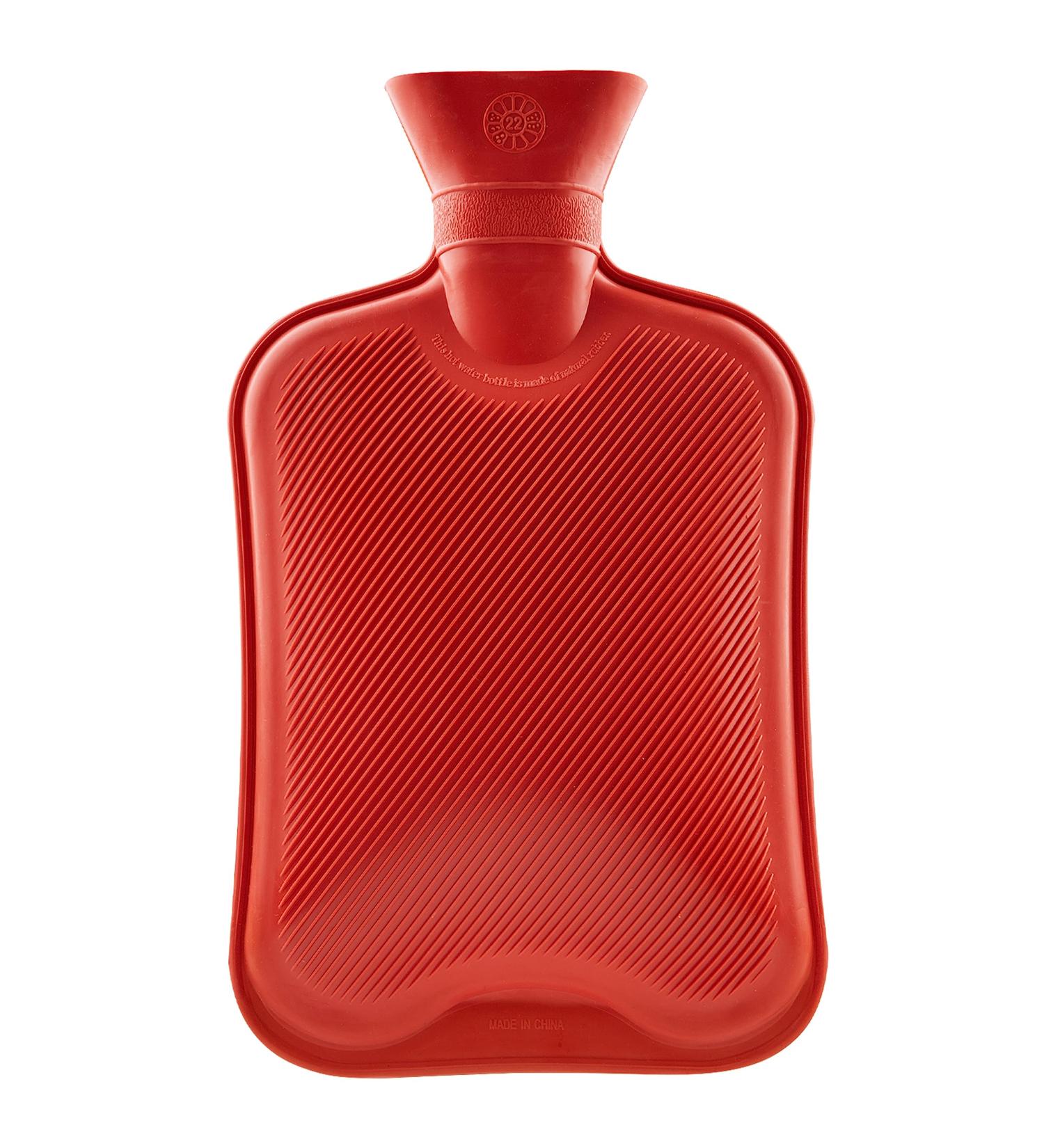 Buy Durable Red Heat Bottle Without Cover - 1.8L Natural Rubber Hot Water Bottle for Kids & Adults | 2 & 3 Pack Options Available - Buy Online on GoSupps.com