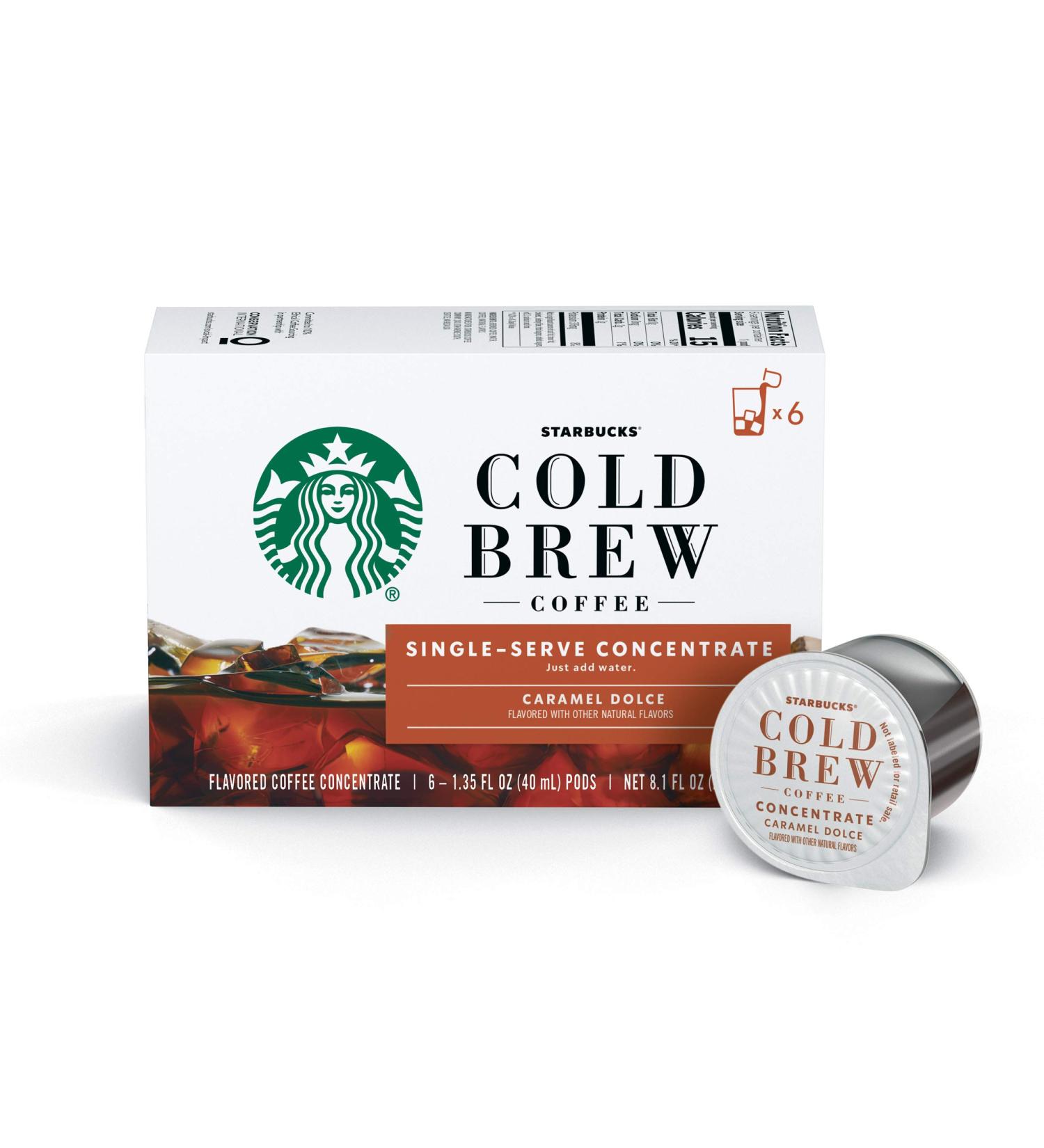 Starbucks Cold Brew Coffee Caramel Dolce Pods - 36 Count Pack - Buy Online on GoSupps.com