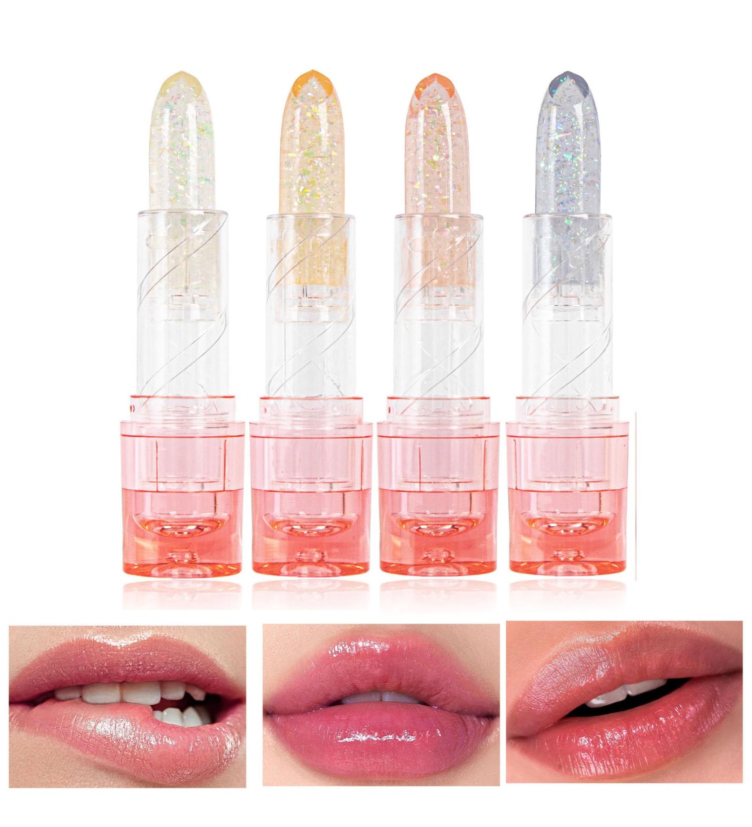 METINFUS Non-Stick Lipstick Colour Changing Lip Balm Lip Balm Waterproof Lip Gloss Lip Care Crystal Jelly Lipstick Moisturising Lip Care Colour Changes (01#) - Buy Online on GoSupps.com