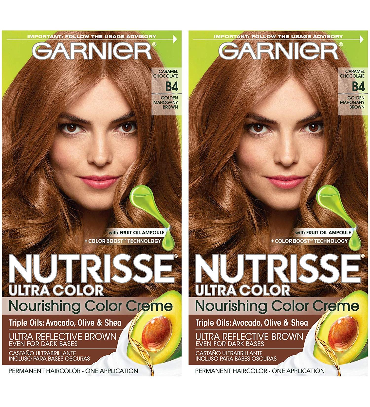 Garnier Nutrisse Ultra Color B4 Golden Mahogany Brown Hair Dye 2 Pack - Buy Online on GoSupps.com