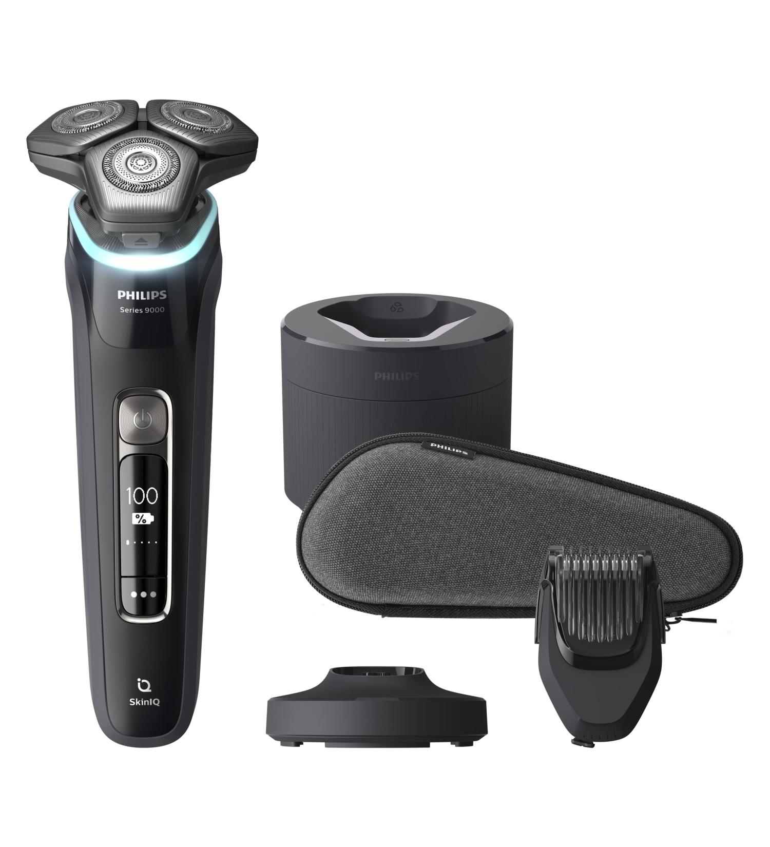 Philips Electric Shaver Series 9000 Wet & Dry with Pressure Guard Sensor & Dual SteelPrecision Blades Ink Black AMZ Exclusive S9986/58 - Buy Online on GoSupps.com