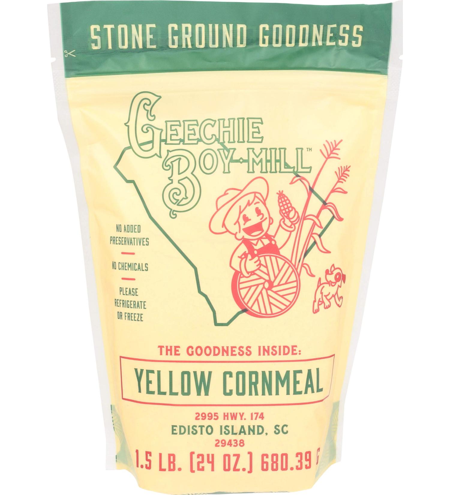 Geechie Boy Mill Yellow Cornmeal 24oz - Stone Ground for Authentic Southern Flavor - Buy Online on GoSupps.com