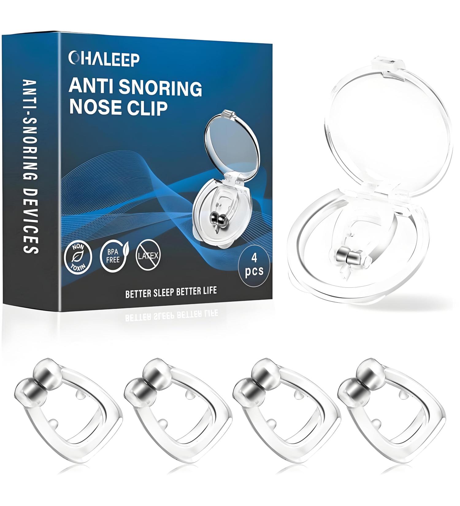 Effective Anti Snoring Devices - Adjustable Magnet Silicone Nose Clip for Quieter Sleep | Snore Stopper Solution - Buy Online on GoSupps.com