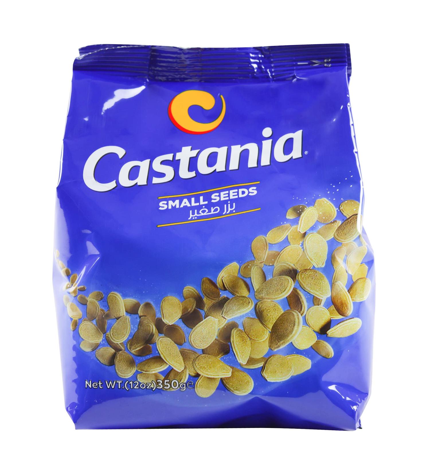 Castania Lebanese & Egyptian Mini Melon Seeds Snack Mix - Salted, No Added Sugars - 12oz Bag (1 Pack) - Buy Online on GoSupps.com