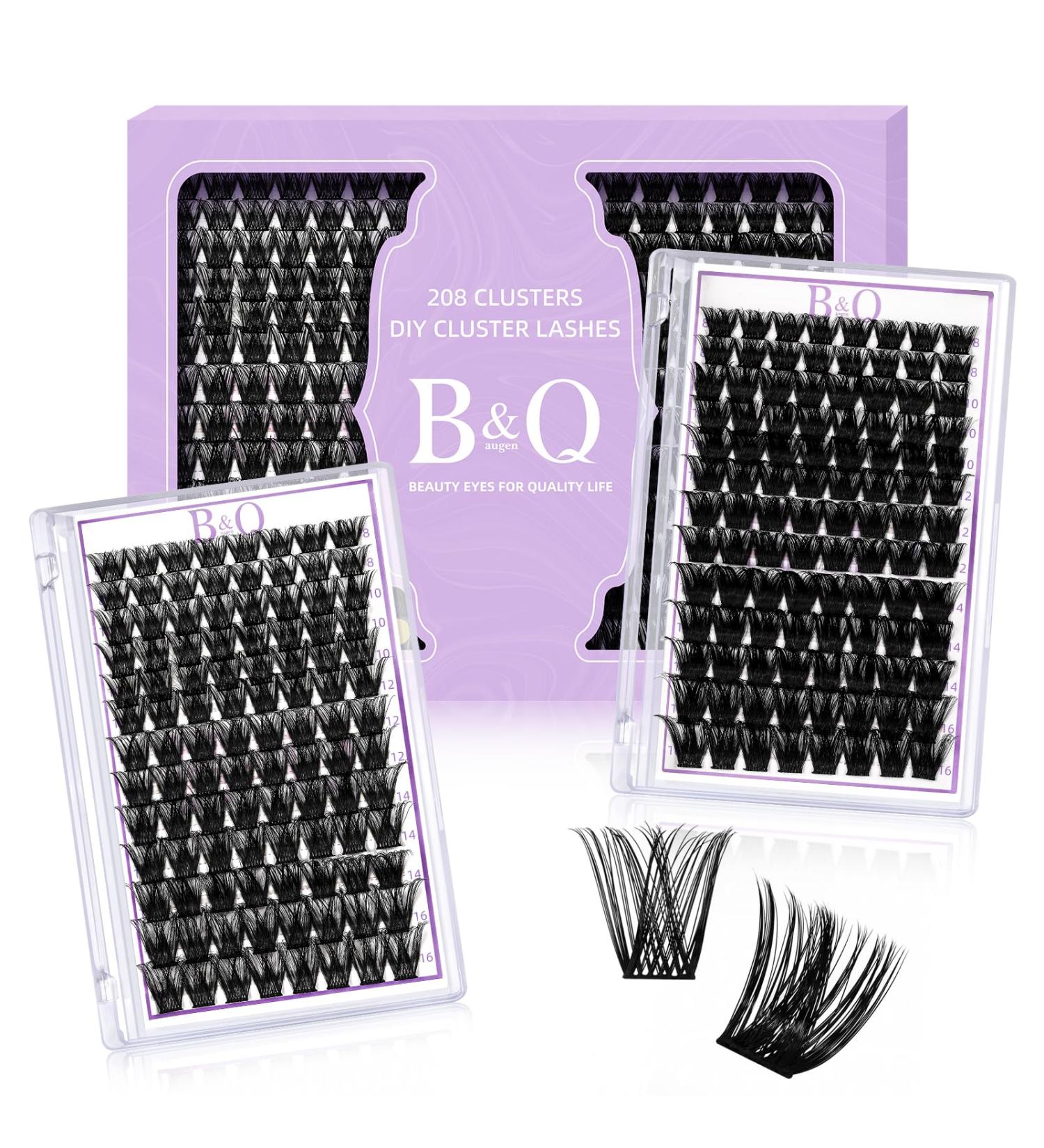 Reusable Eyelash Clusters for Beginners | 208 PCs DIY Lash Kit Individual Extensions (D-8-16Mix B05+B06) - Buy Online on GoSupps.com