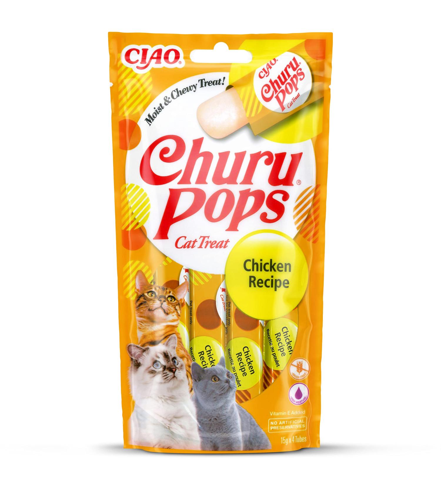 Inaba Churu Pops - Delicious Handheld Cat Treats with Chicken | 60g Snacks for Licking | Perfect for International Shipping - Buy Online on GoSupps.com