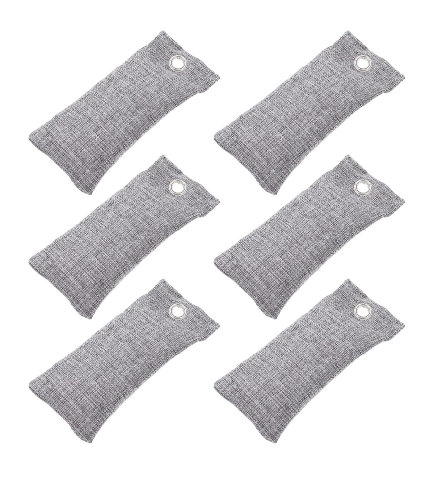 Fomiyes Bamboo Car Air Purification Bag - 6 Natural Carbon Bags for Odor & Moisture Absorption | Ideal for Shoes & Home - Buy Online on GoSupps.com