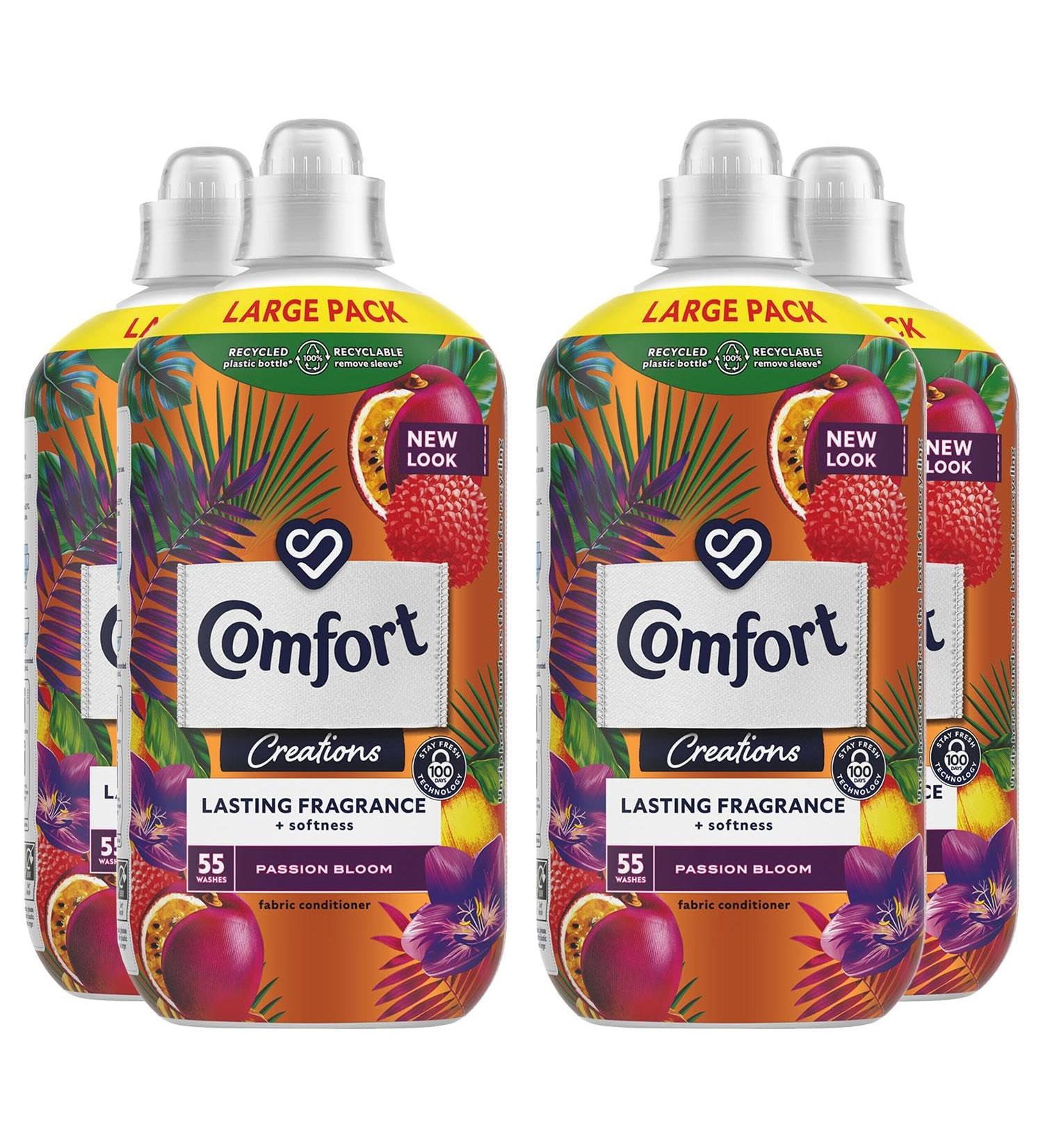 Comfort Creation Concentrated Fabric Conditioner with 100 Days of Long-Lasting Fragrance and Softness Intense Liquid Fabric Softener 55 Washes 1.65L (Passion Bloom Buy 4) - Buy Online on GoSupps.com