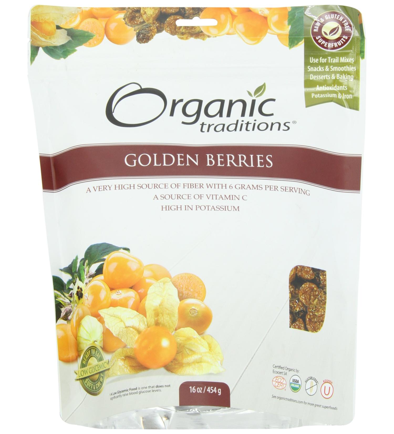 Organic Traditions - Golden Berries - 16 oz. - Buy Online on GoSupps.com