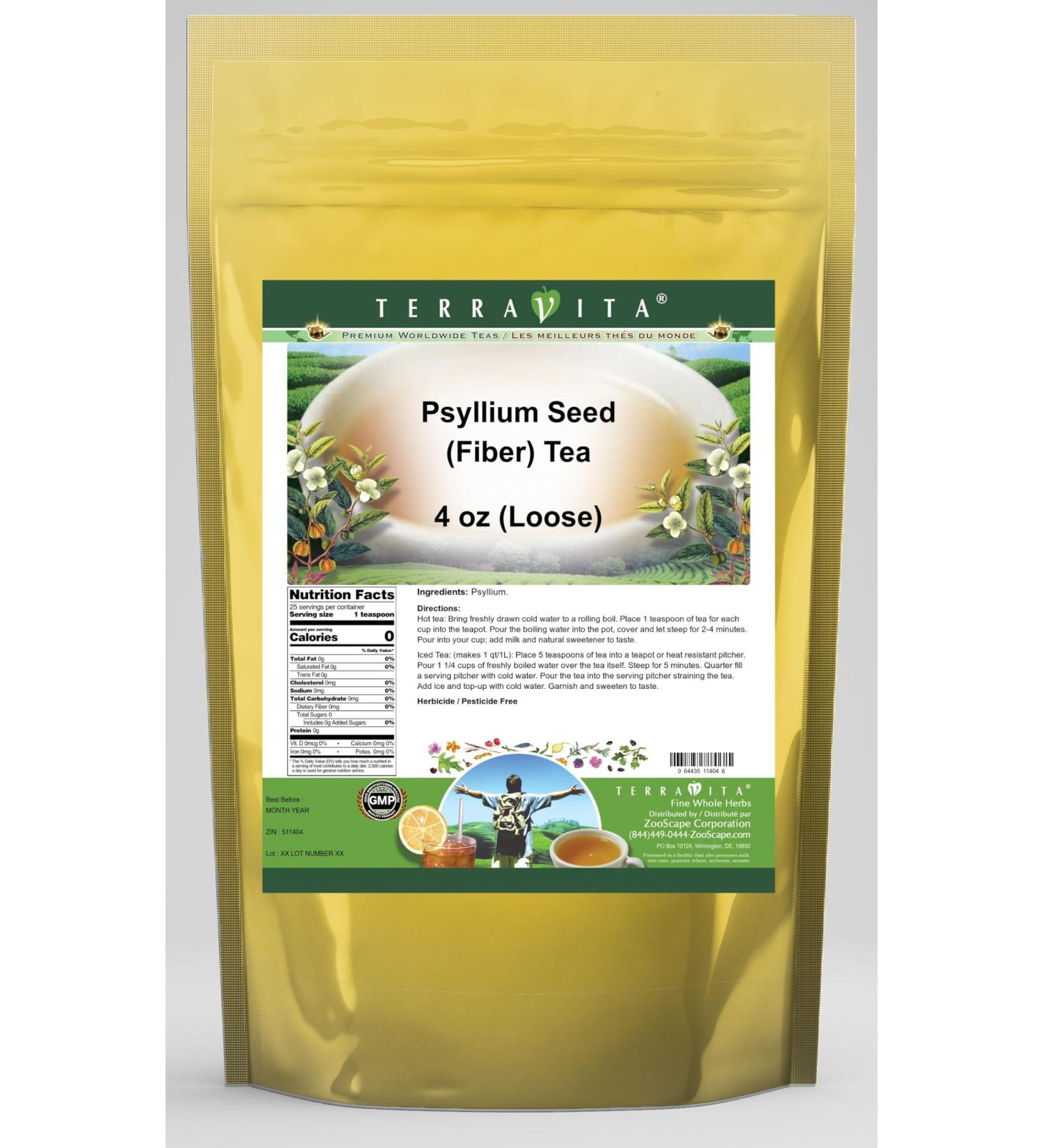 Psyllium Seed (Fiber) Tea (Loose) (4 oz ZIN: 511404) - 3 Pack - Buy Online on GoSupps.com