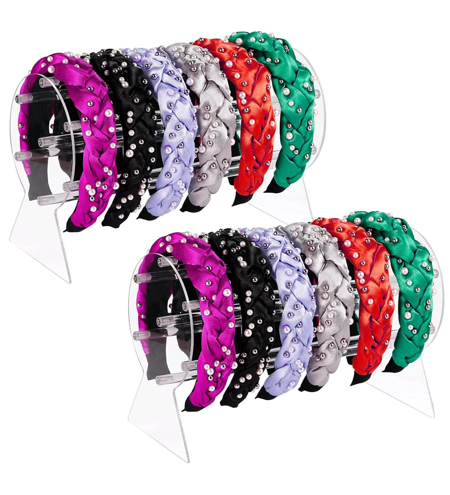 Yesland 2 Pack Acrylic Headband Holder - Clear Organizer Stand for Girls - Hairband & Hair Clasp Storage Rack - Buy Online on GoSupps.com