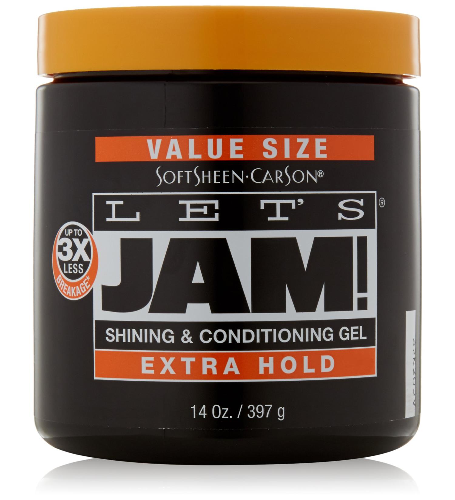 SoftSheen-Carson Dark and Lovely Let's Jam Hair Gel - Extra Hold Shining & Conditioning for All Hair Types - 14oz Value Size Perfect for Braiding & Twisting - Buy Online on GoSupps.com