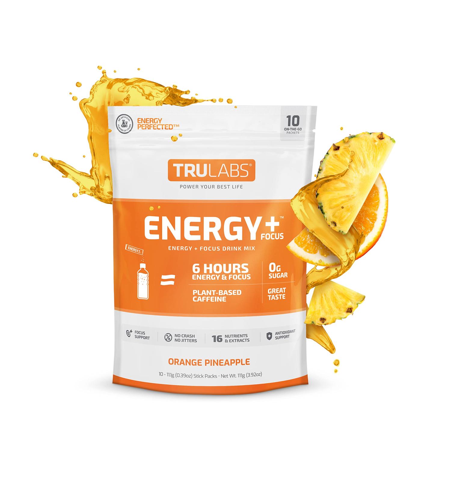 TRULABS Endurance Energy Focus Drink Mix - Orange Pineapple | International Shipping - Buy Online on GoSupps.com