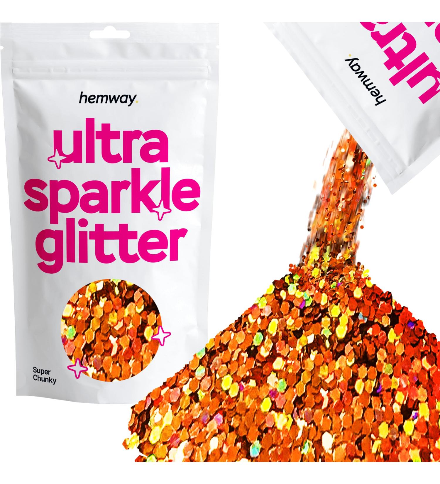 Buy Hemway Premium Ultra Sparkle Glitter - Copper Holographic Metallic Flake for Arts Crafts Nails & Cosmetics (100g / 3.5oz) - Buy Online on GoSupps.com